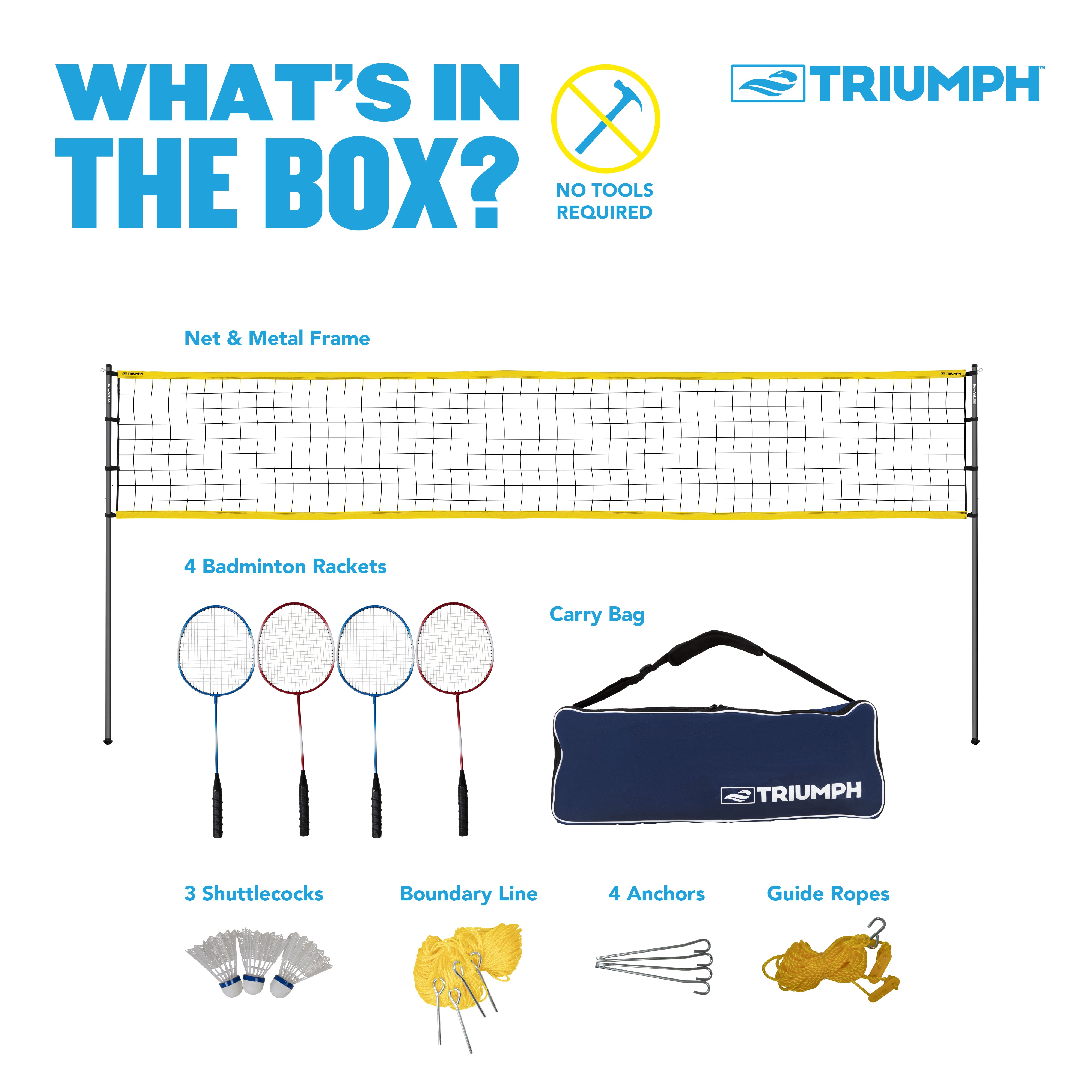 Triumph Competition Badminton Set (steel Pole)