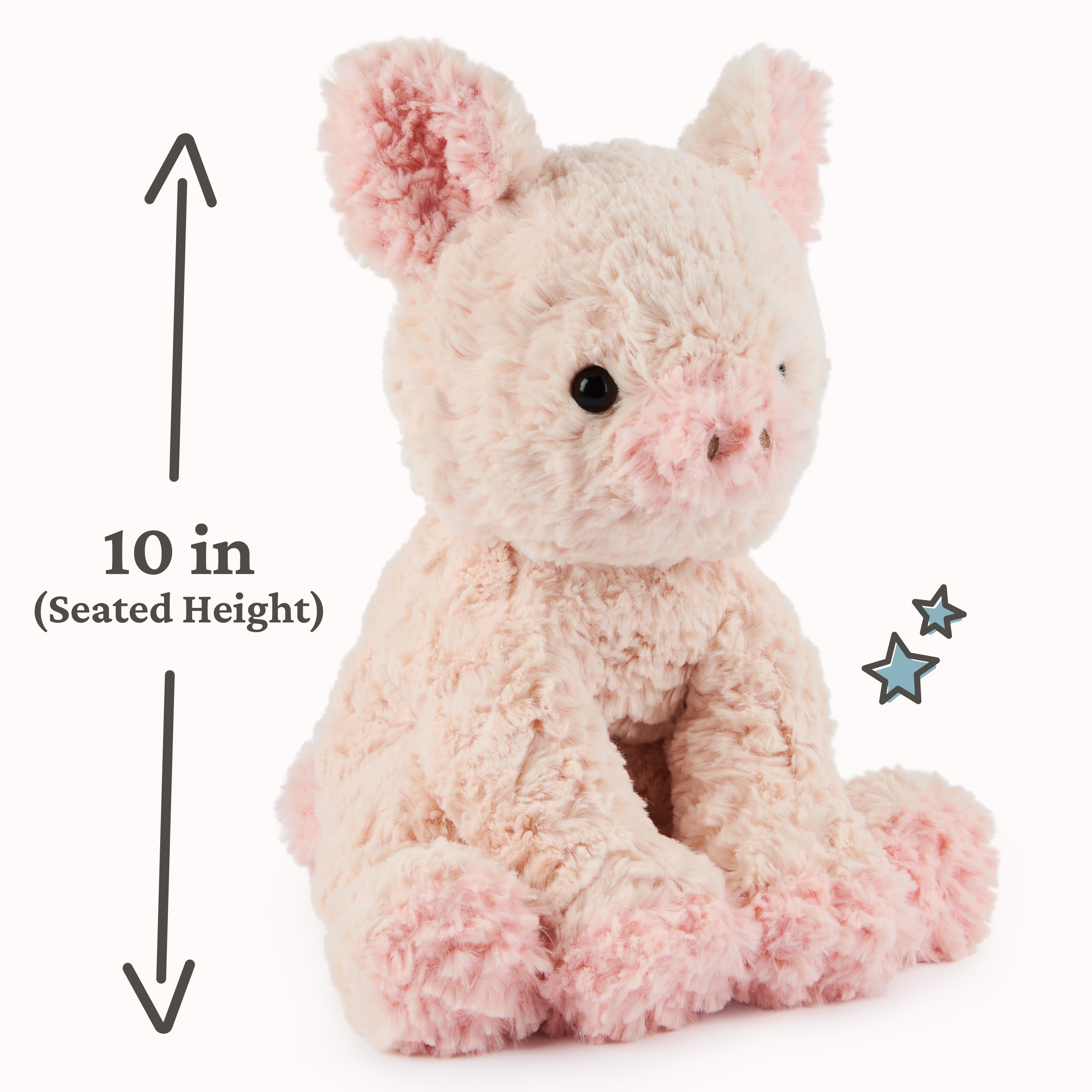 GUND Cozys Collection Pig Plush, Pig Stuffed Animal for Ages 1 and Up, Pink, 10”