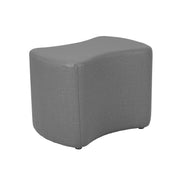 Pro Series Upholstered Bowtie Ottoman 18" Height - Slate Gray Crosshatch