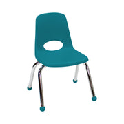 12" Stack Chair with Ball Glides, 96-Pack/Pallet - Teal