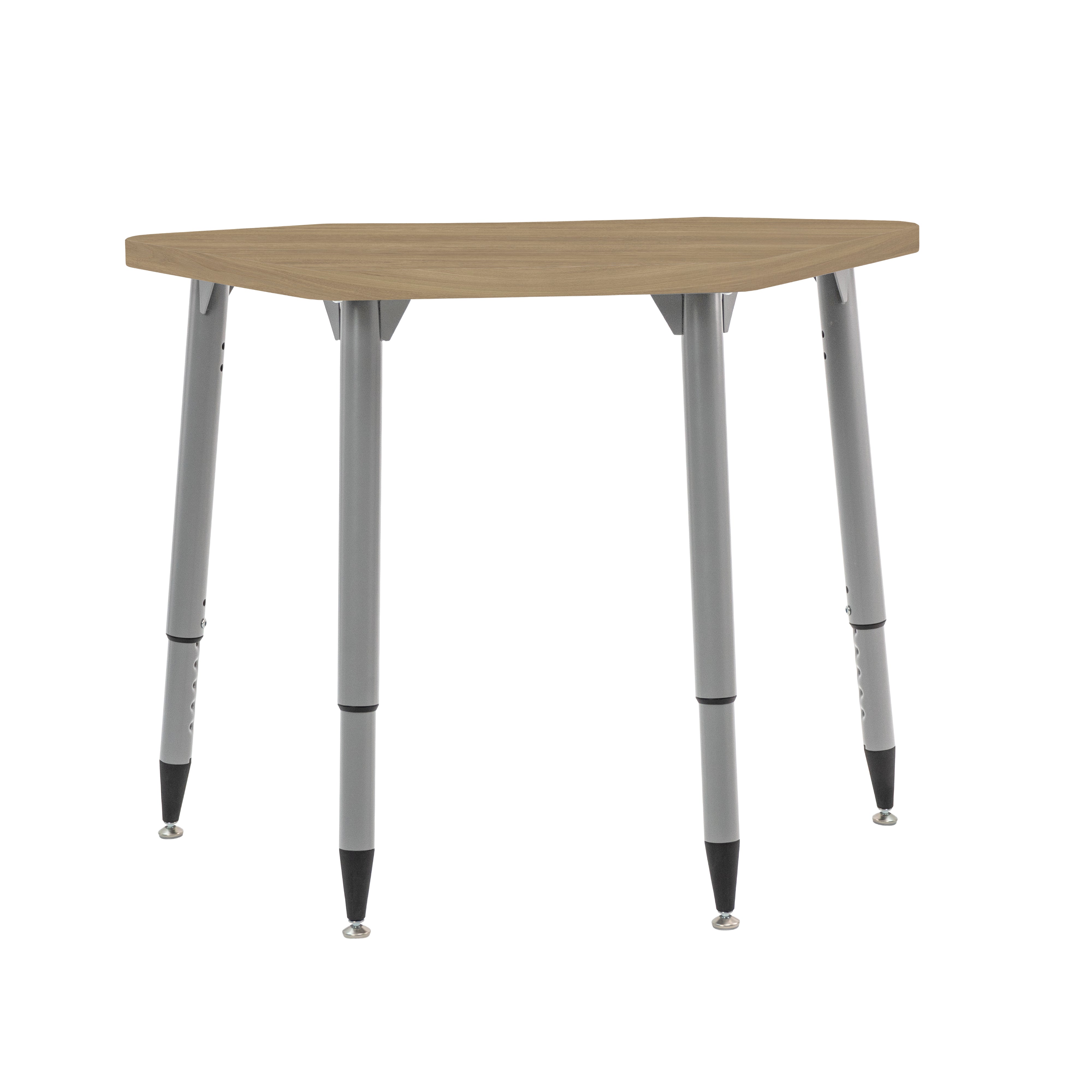 Adapte 24" x 36" Petal Woodgrain Activity Table with Adjustable Tapered Legs - Pasadena Oak/Black