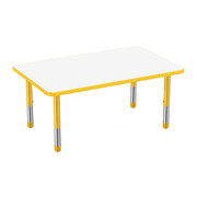 30" x 48" Rectangle Dry-Erase Activity Table with Adjustable Chunky Legs - Whiteboard/Yellow
