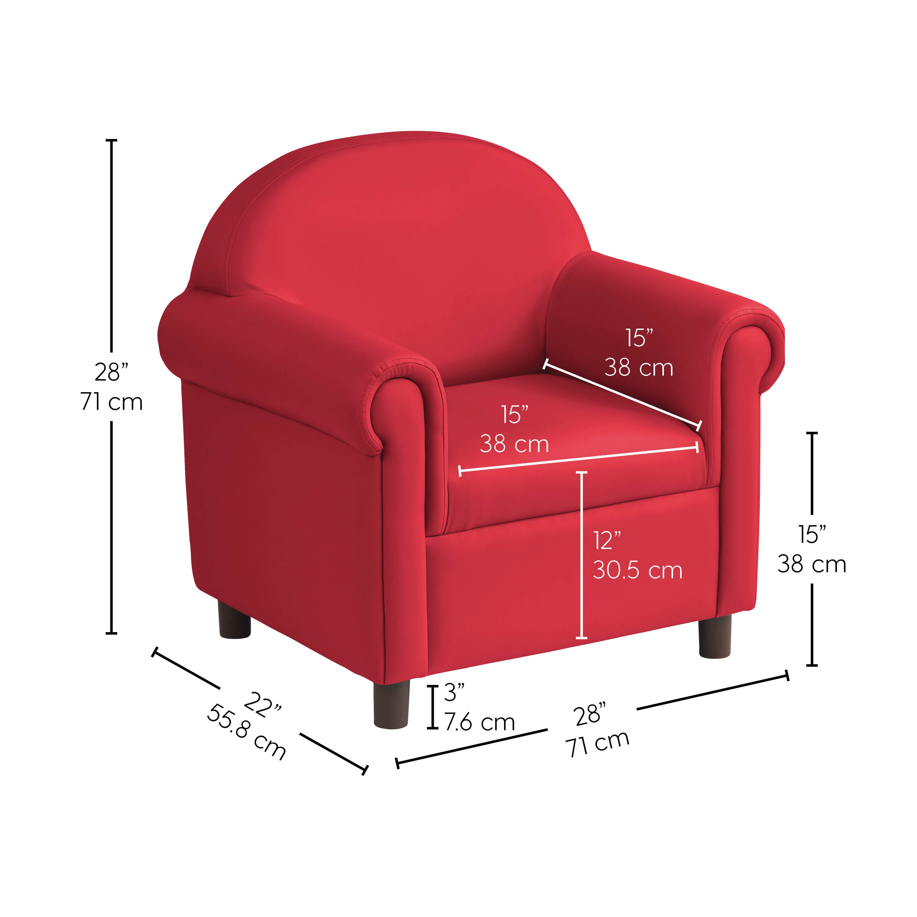 Little Lux Youth Chair - Red