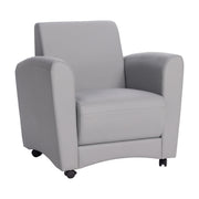 Pro Series Upholstered Mobile Common Area Chair - Gray