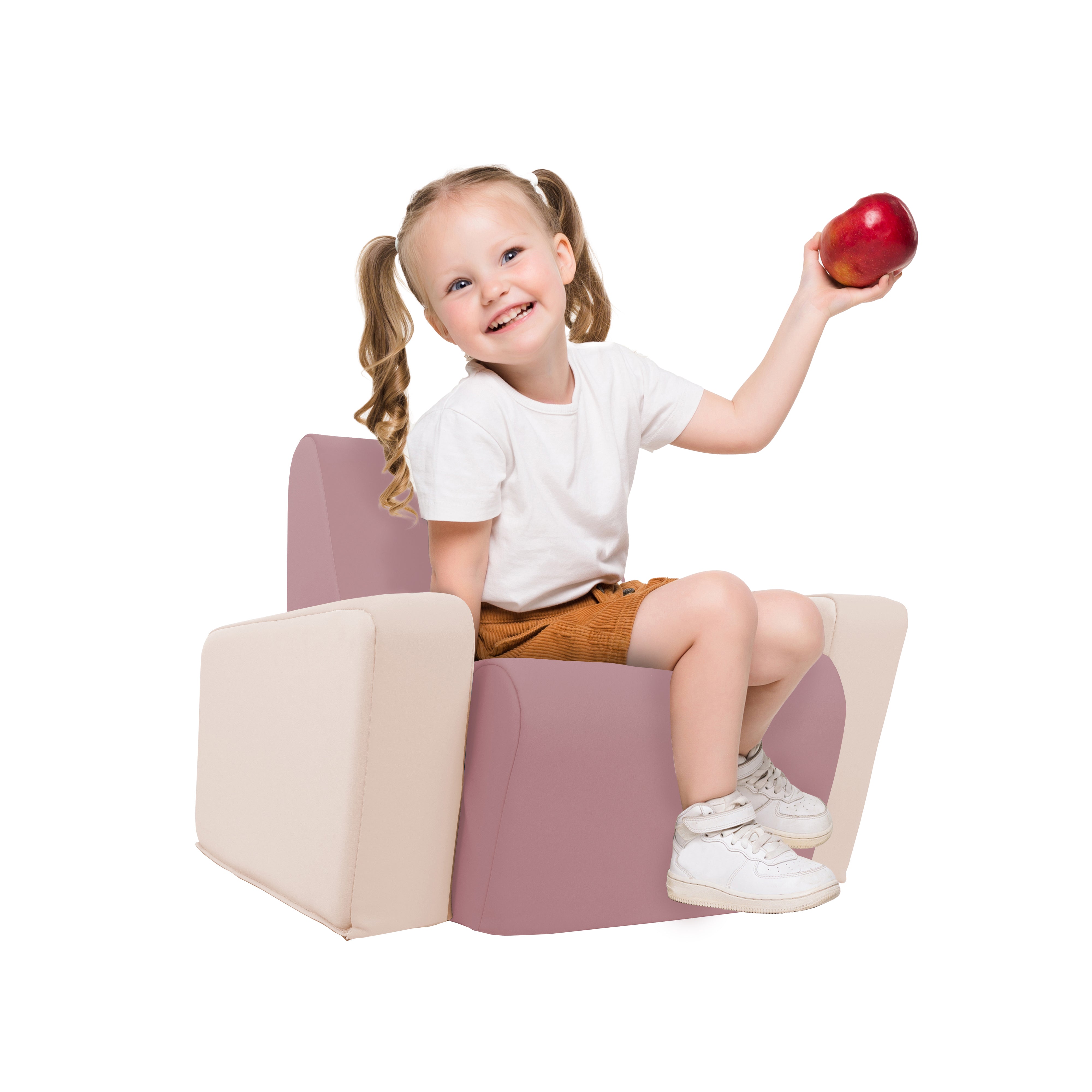 SoftScape Angled Preschool Chair - Mauve/Beige