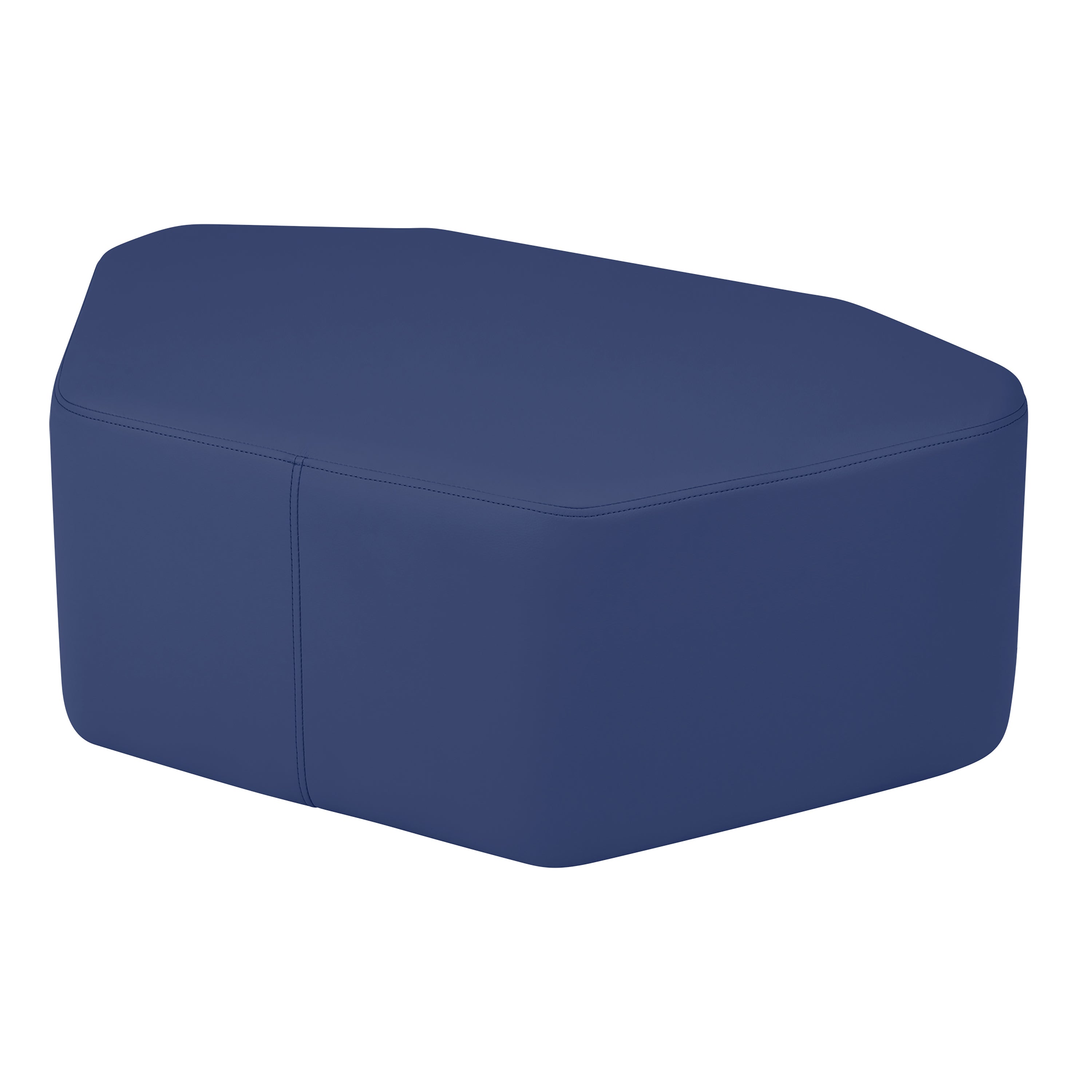 Pro Series Upholstered Petal Ottoman 12" Height - Navy