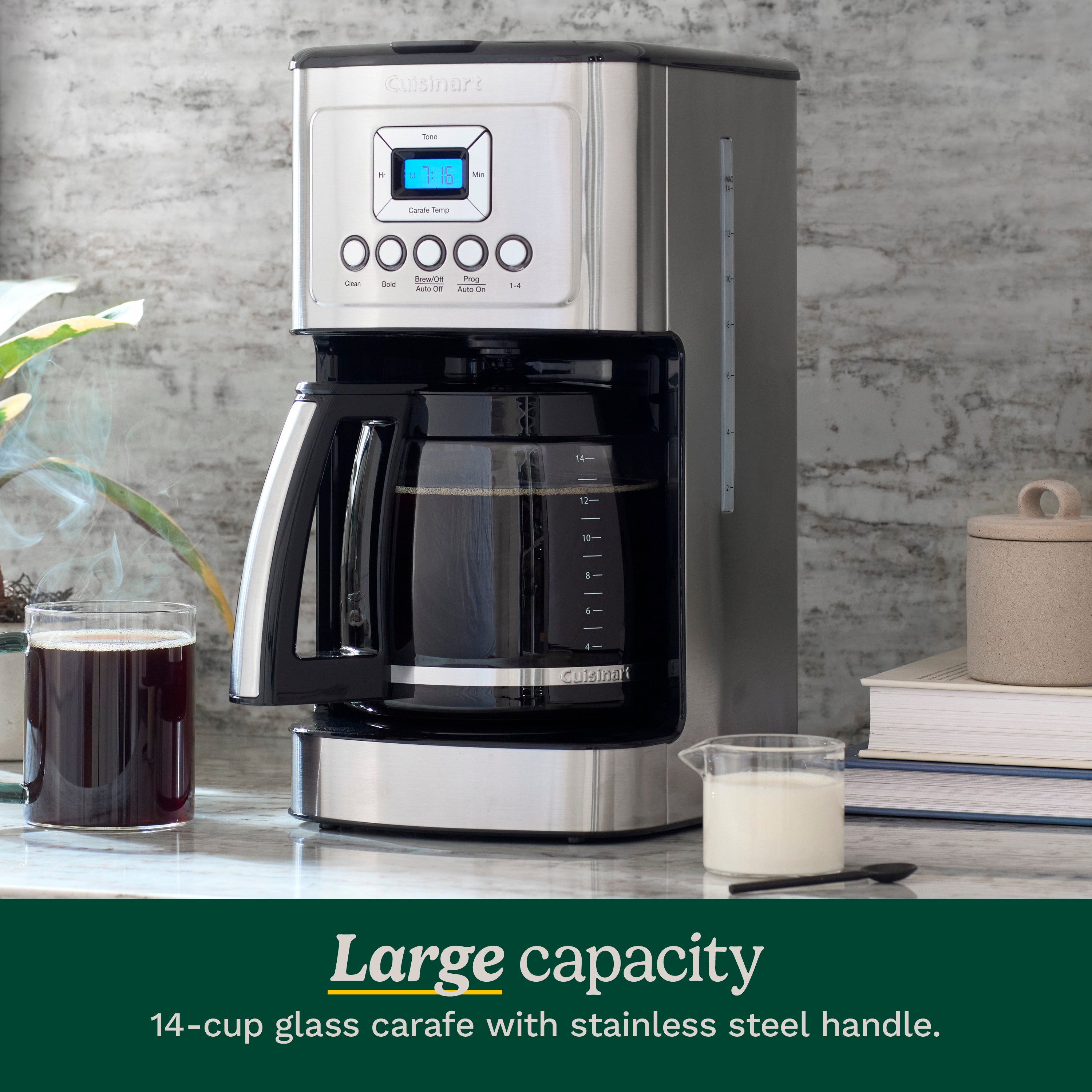 14 Cup Programmable Coffee Maker - Stainless Steel