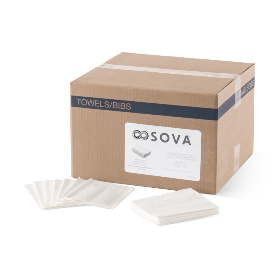 Sanitary Disposable Changing Station Liners-Moisture Resistant (500 Pack) - White