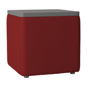 Pro Series Upholstered 18" x 18" Square Ottoman Table 18" Height - Crimson/Cosmic Strandz
