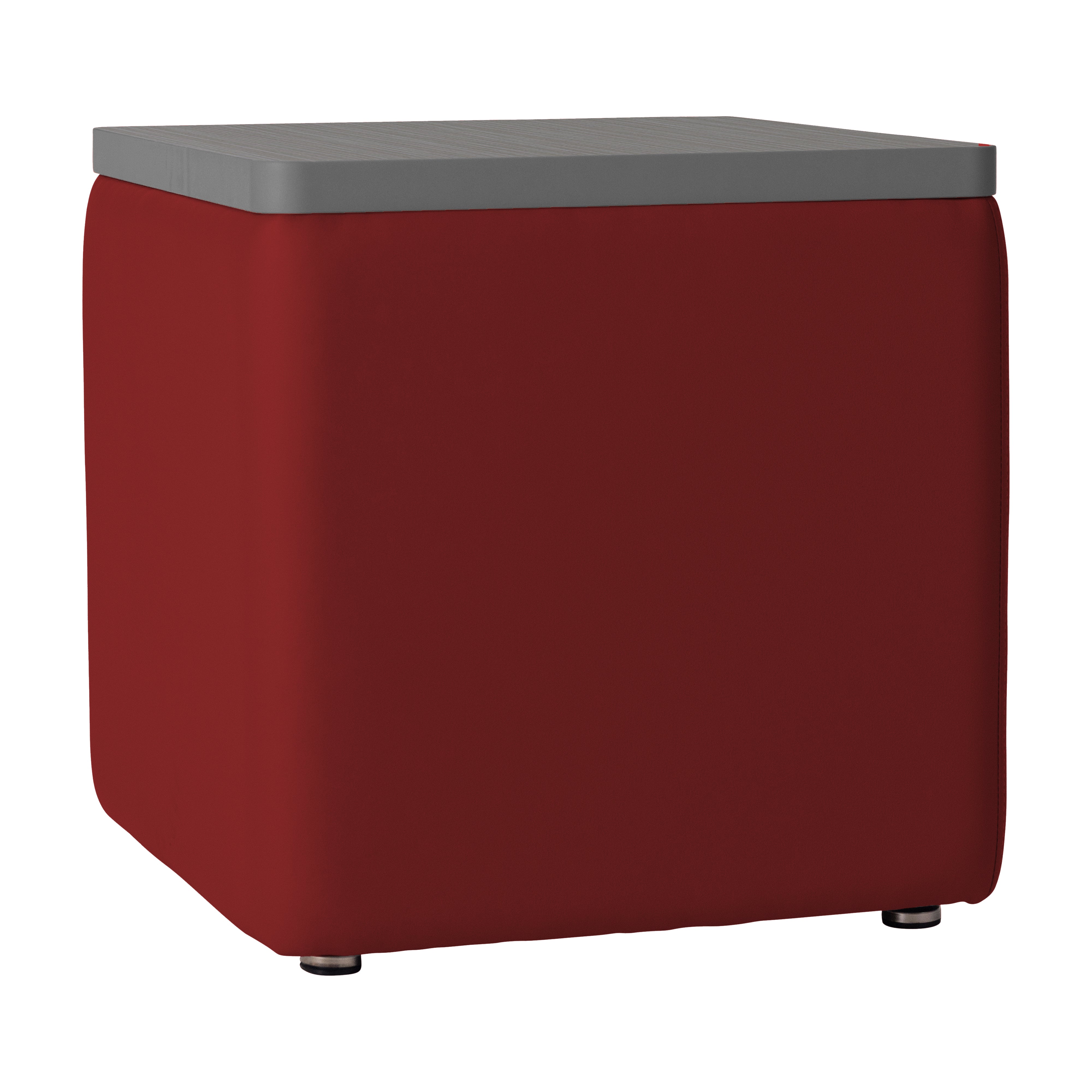 Pro Series Upholstered 18" x 18" Square Ottoman Table 18" Height - Crimson/Cosmic Strandz