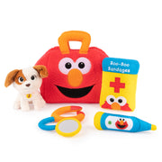 GUND Sesame Street Official Furry Friends Forever Elmo & Tango Checkup Playset, Premium Plush Sensory Playset for Ages 1 & Up, Red, 8”