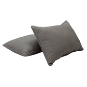 Presidio 16" x 24" Lumbar Indoor/Outdoor Pillow with Piping, 2-Piece - Gray