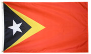 East Timor Flag 5x8 ft. Nylon SolarGuard Nyl-Glo 100% Made in USA to Official United Nations Design Specifications.