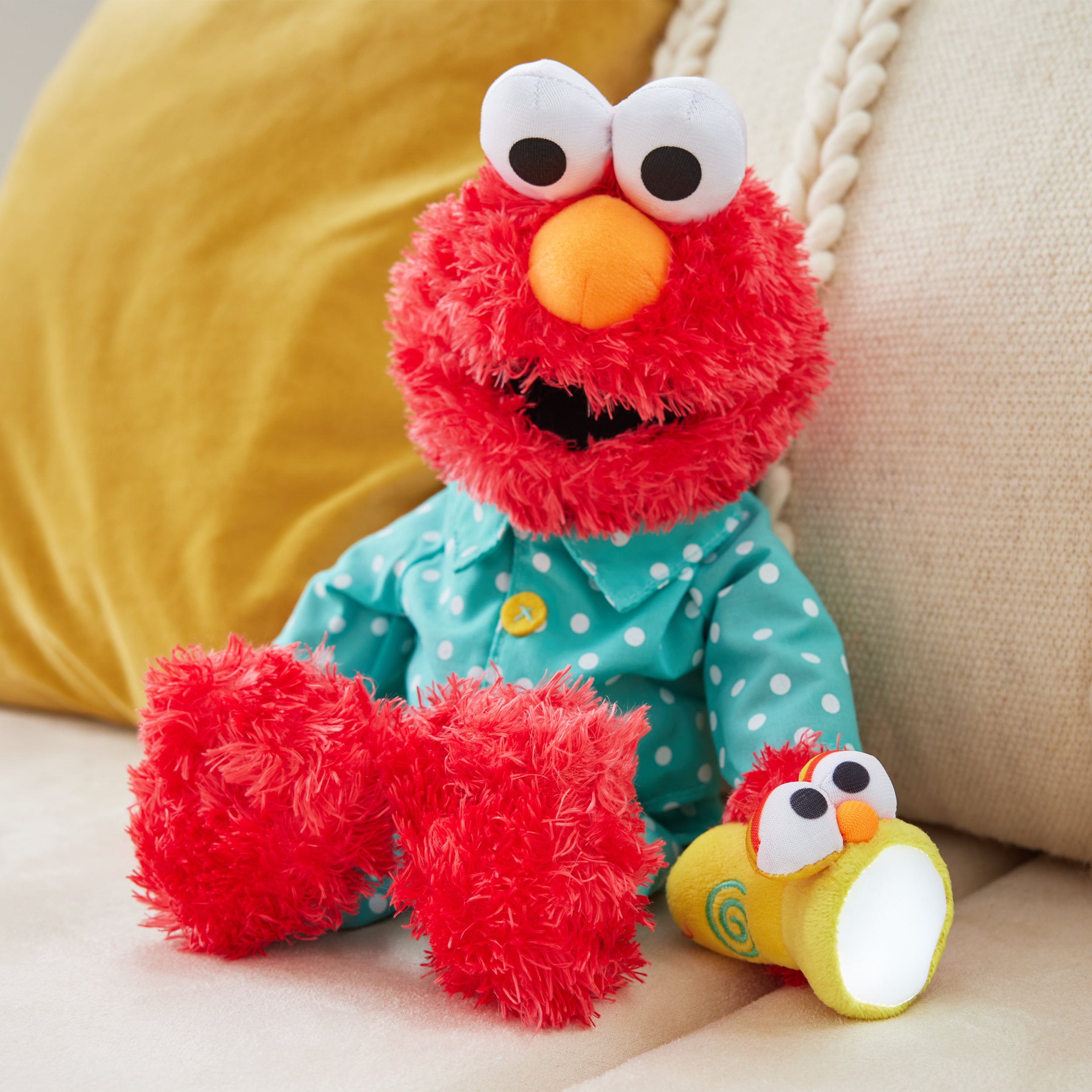 GUND Sesame Street Official Bedtime Elmo Muppet Plush, Premium Glow-in-the-Dark Plush Toy for Ages 1 & Up, Red, 12”