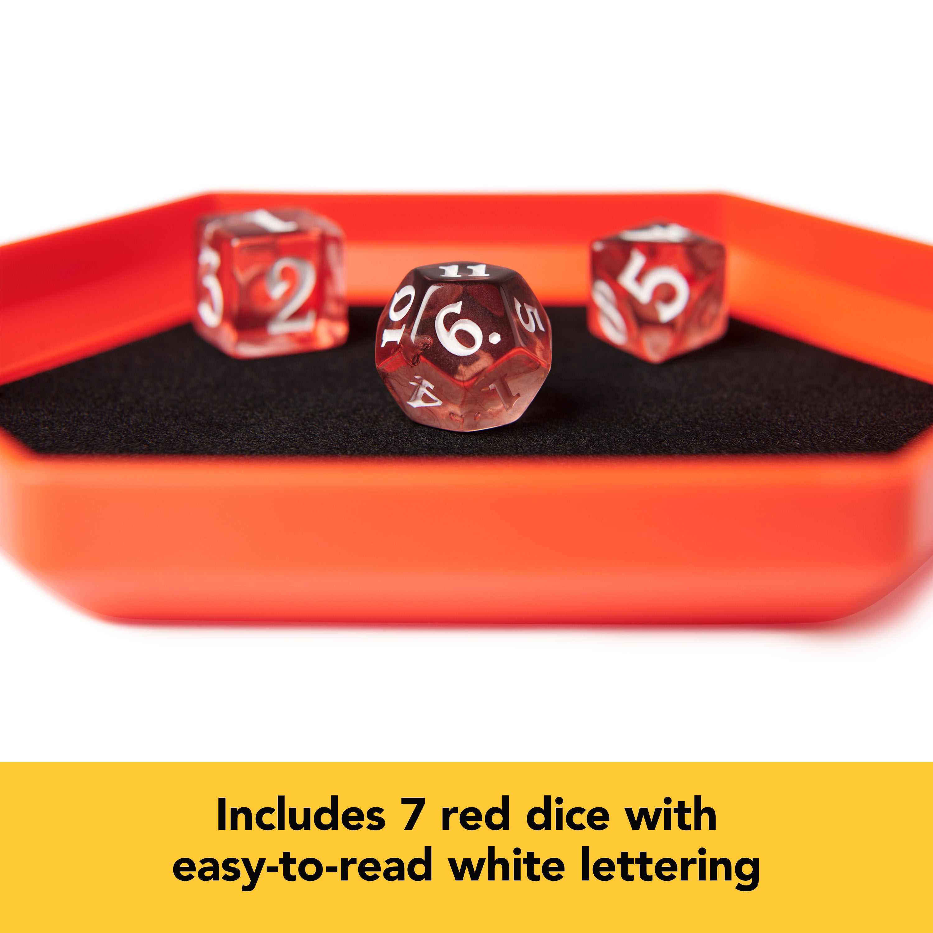 Spin Master Games, Campaign Dice, Premium Dice to Go, Set of Polyhedron Dice for RPG & Board Games, Storage Case, DND Dungeons and Dragons, MTG Magic the Gathering, for Ages 8 & Up