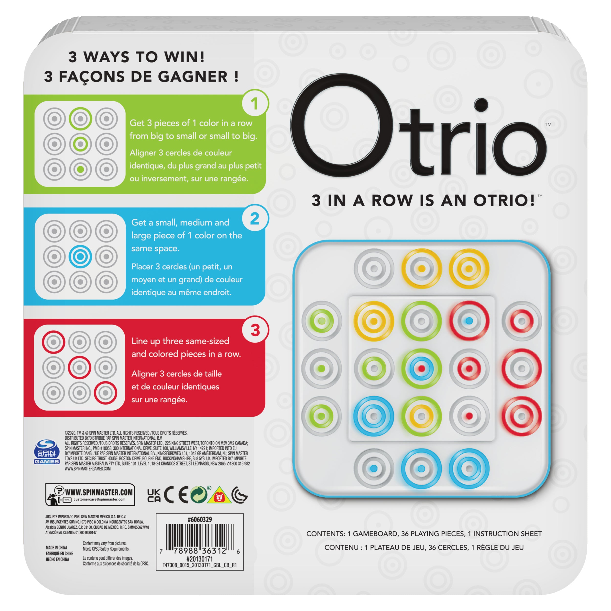 Spin Master Games, Otrio Strategy-Based Board Game, Classic Game, Advanced Tic Tac Toe STEM Activity, 2 Players, for Ages 8 & Up