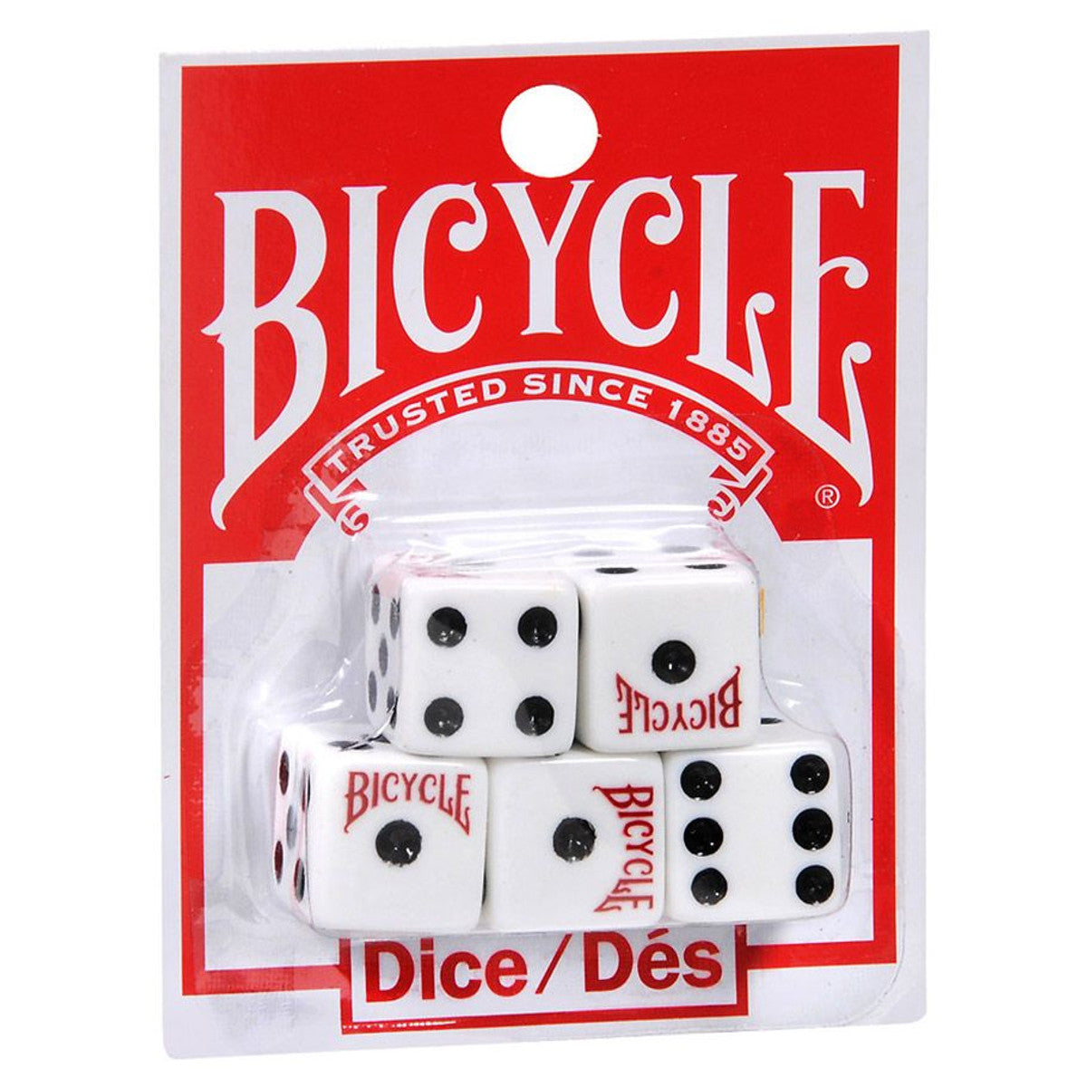 d6 Opaque Bicycle White with Black (5)