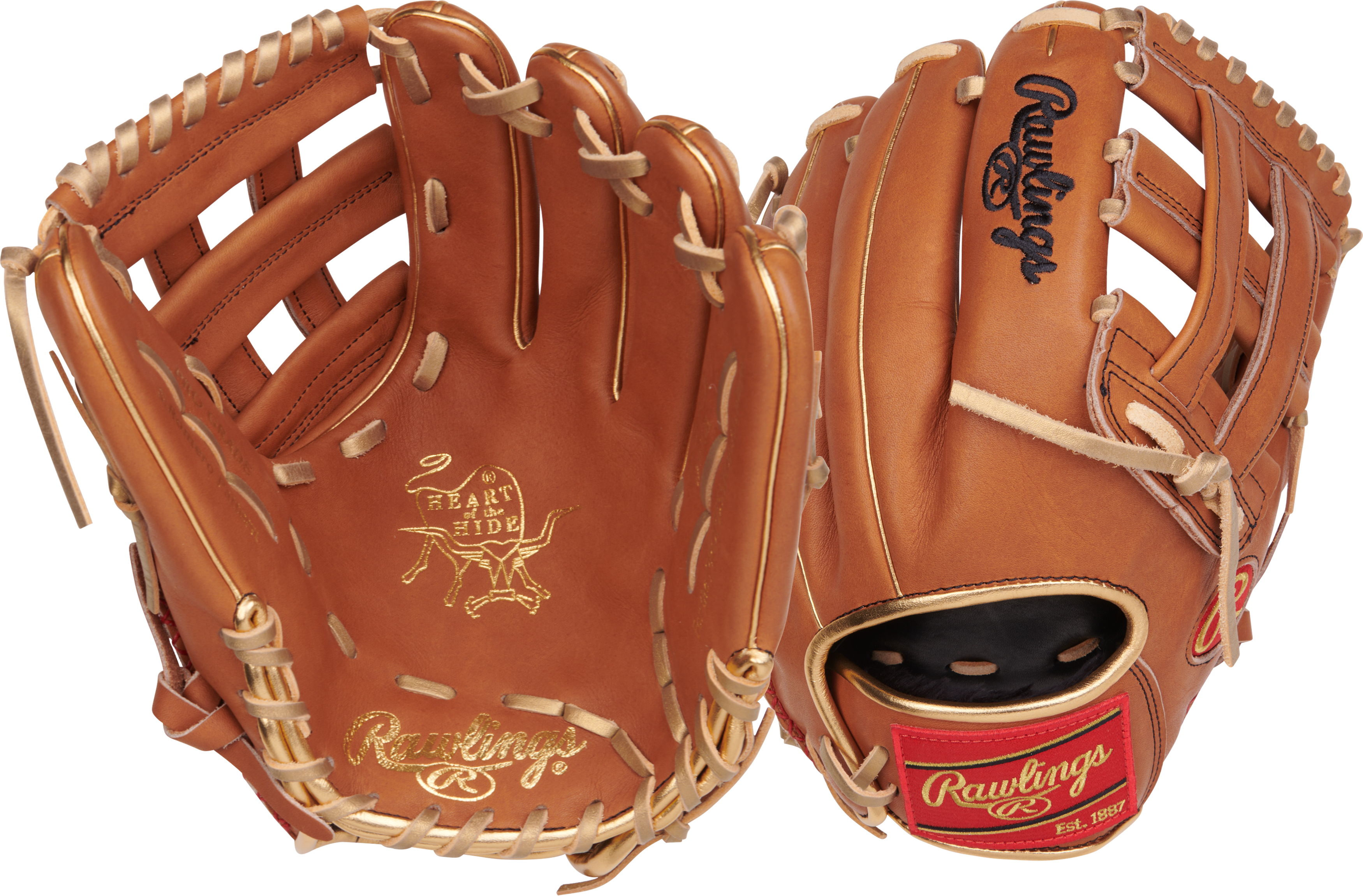 Rawlings Heart Of The Hide Series Sierra Romero Gameday Pattern 12-Inch Softball Glove - Right Hand Thrower - Golden Brown