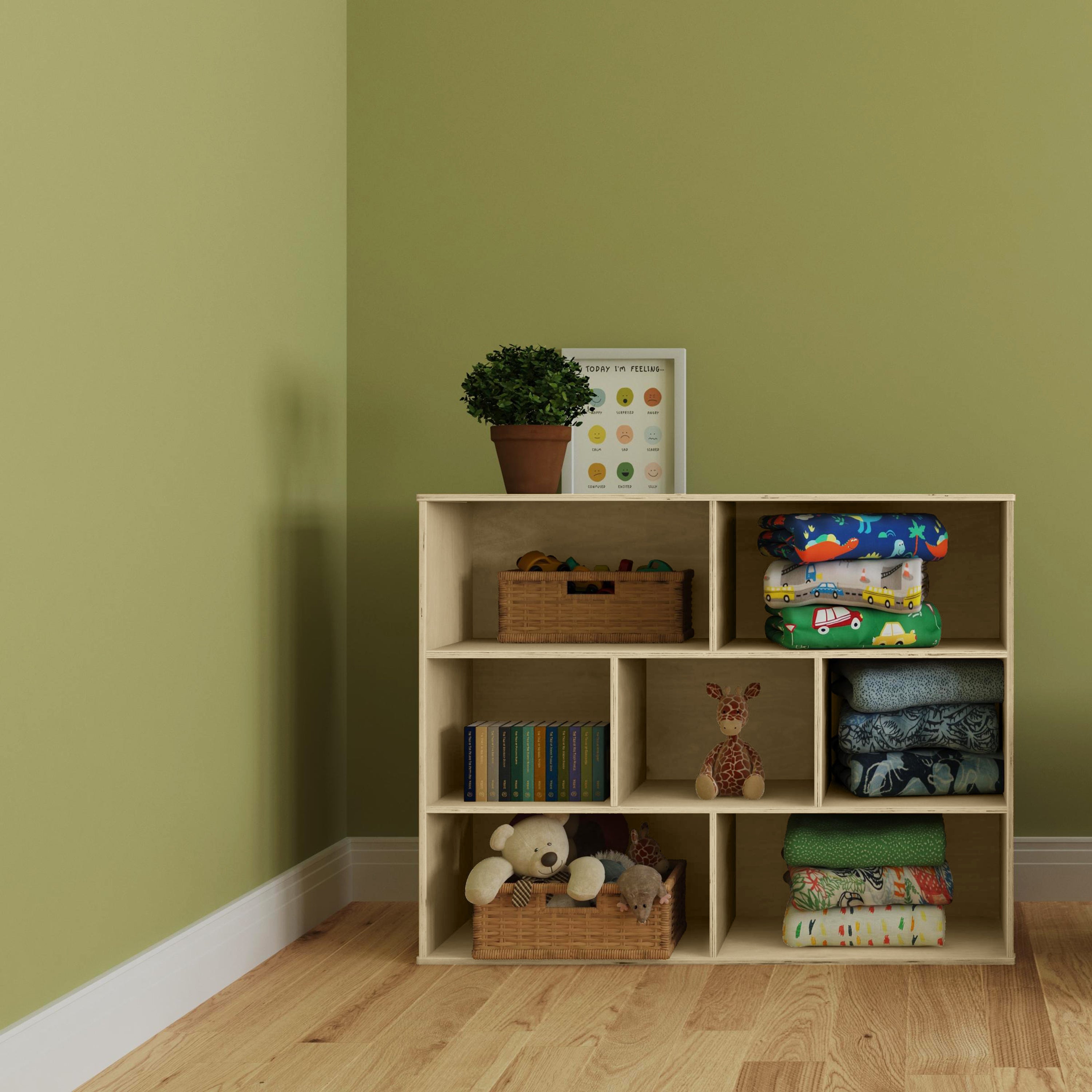 Birch 7-Compartment Storage Cabinet 36" Height