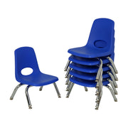 8" Stack Chair with Swivel Glides - Blue