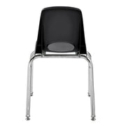 16" Stack Chair with Swivel Glides - Black