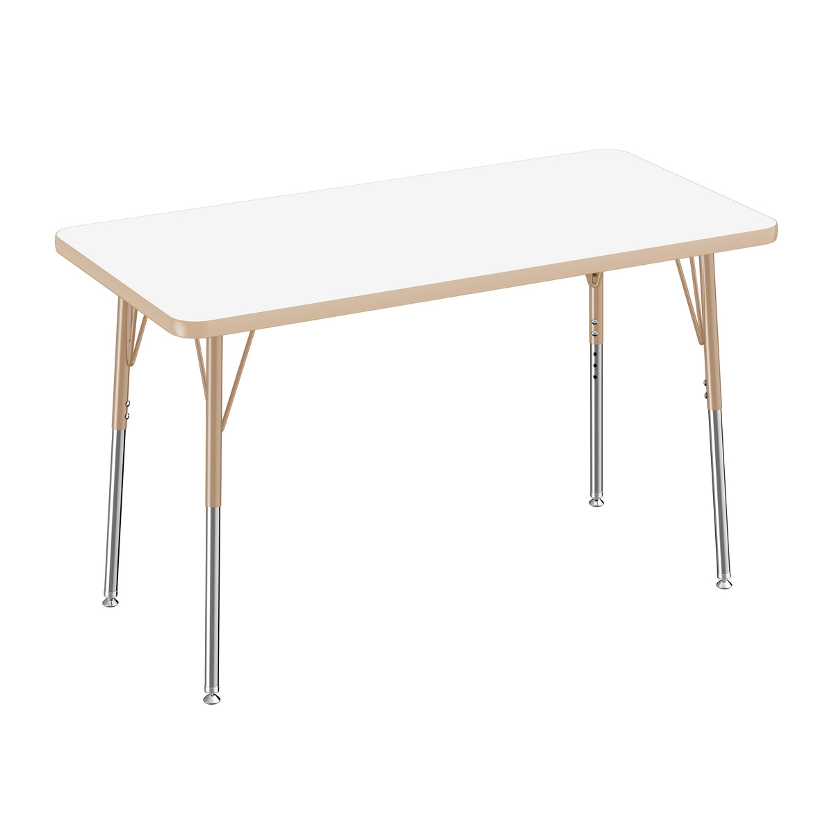 24" x 48" Rectangle Dry-Erase Activity Table with Adjustable Standard Swivel Glide Legs - Whiteboard/Sand
