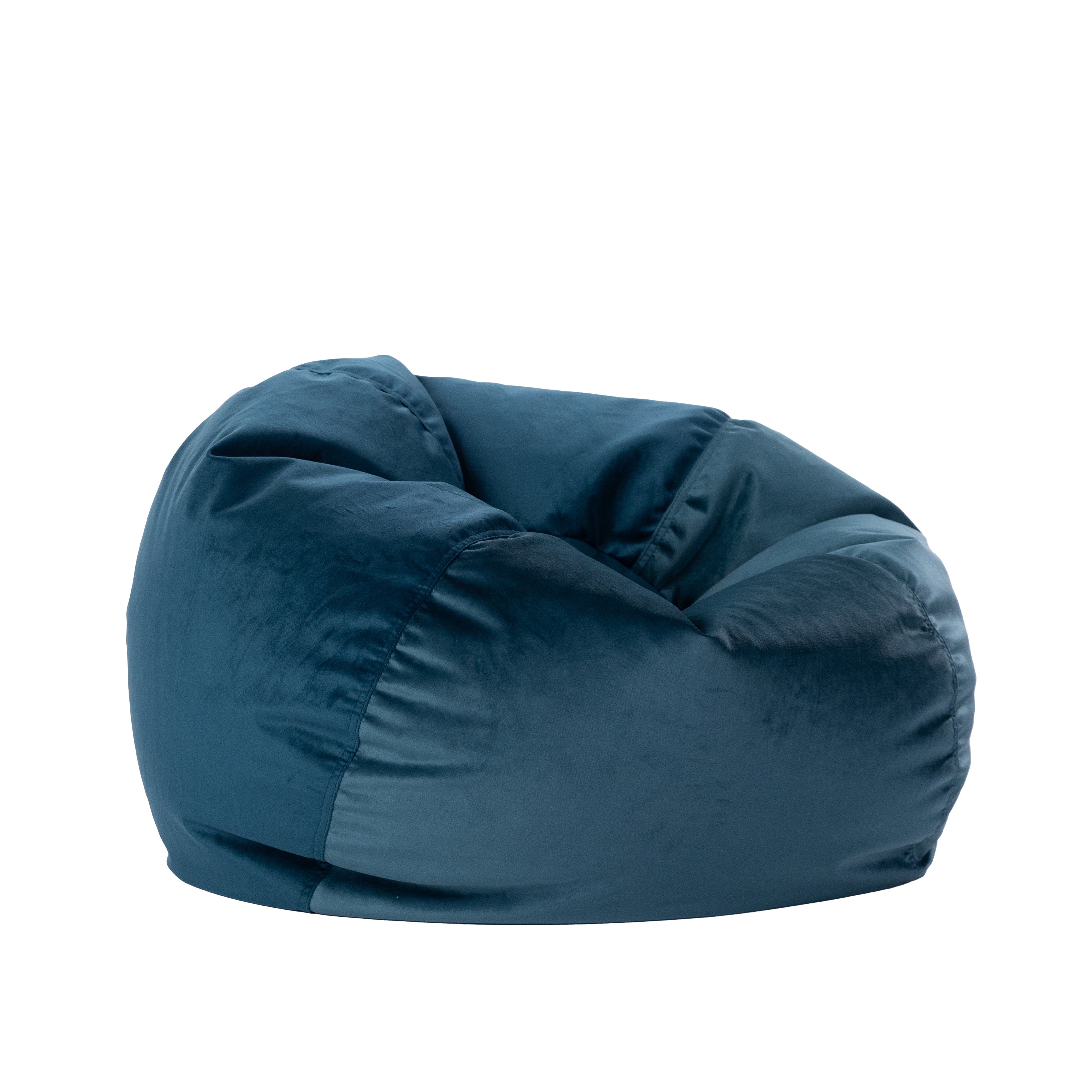 30" Round Velvety Bean Bag - Peacock