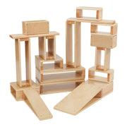 Wooden Hollow Blocks 18-Piece Set - Natural