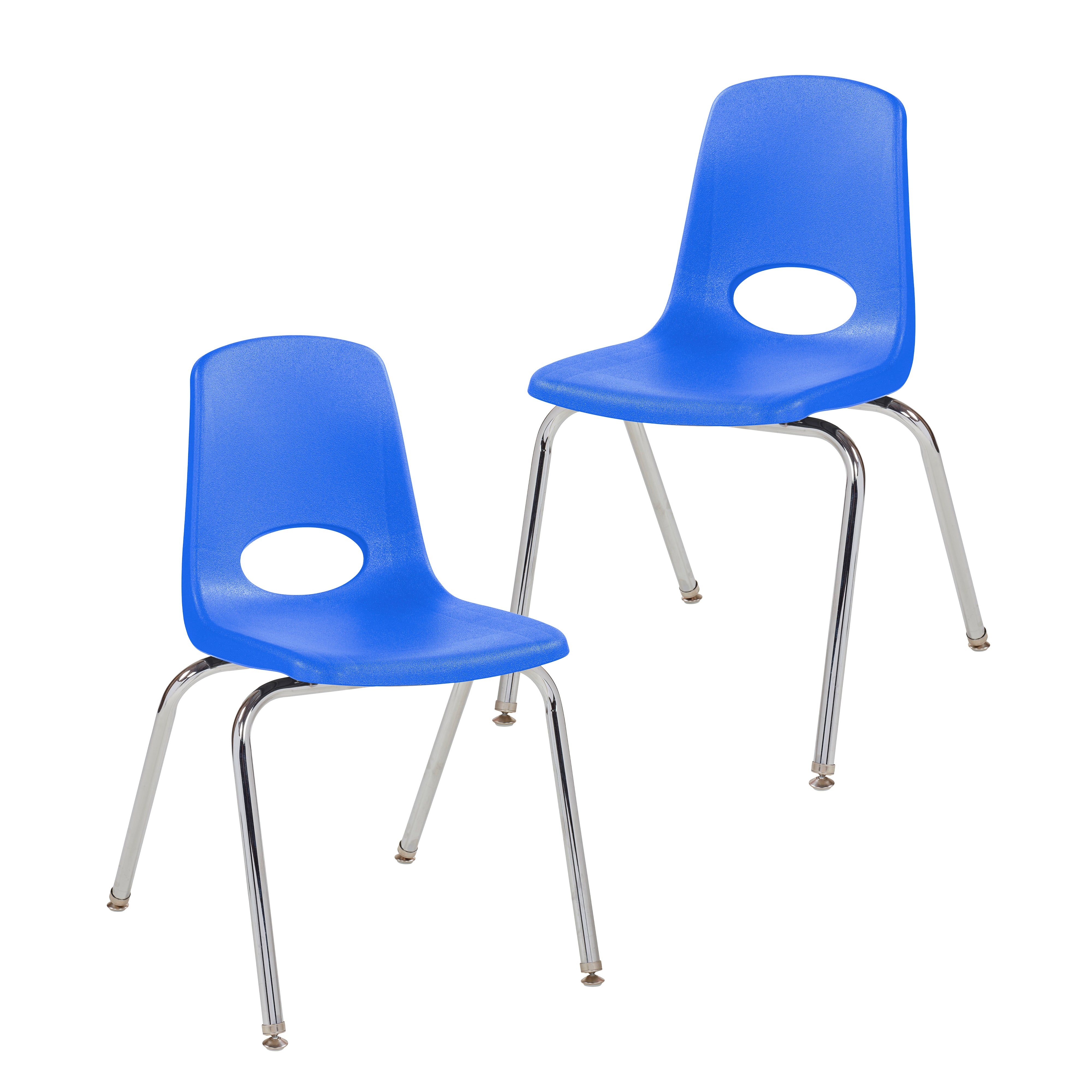 18" Stack Chair with Swivel Glides - Blue
