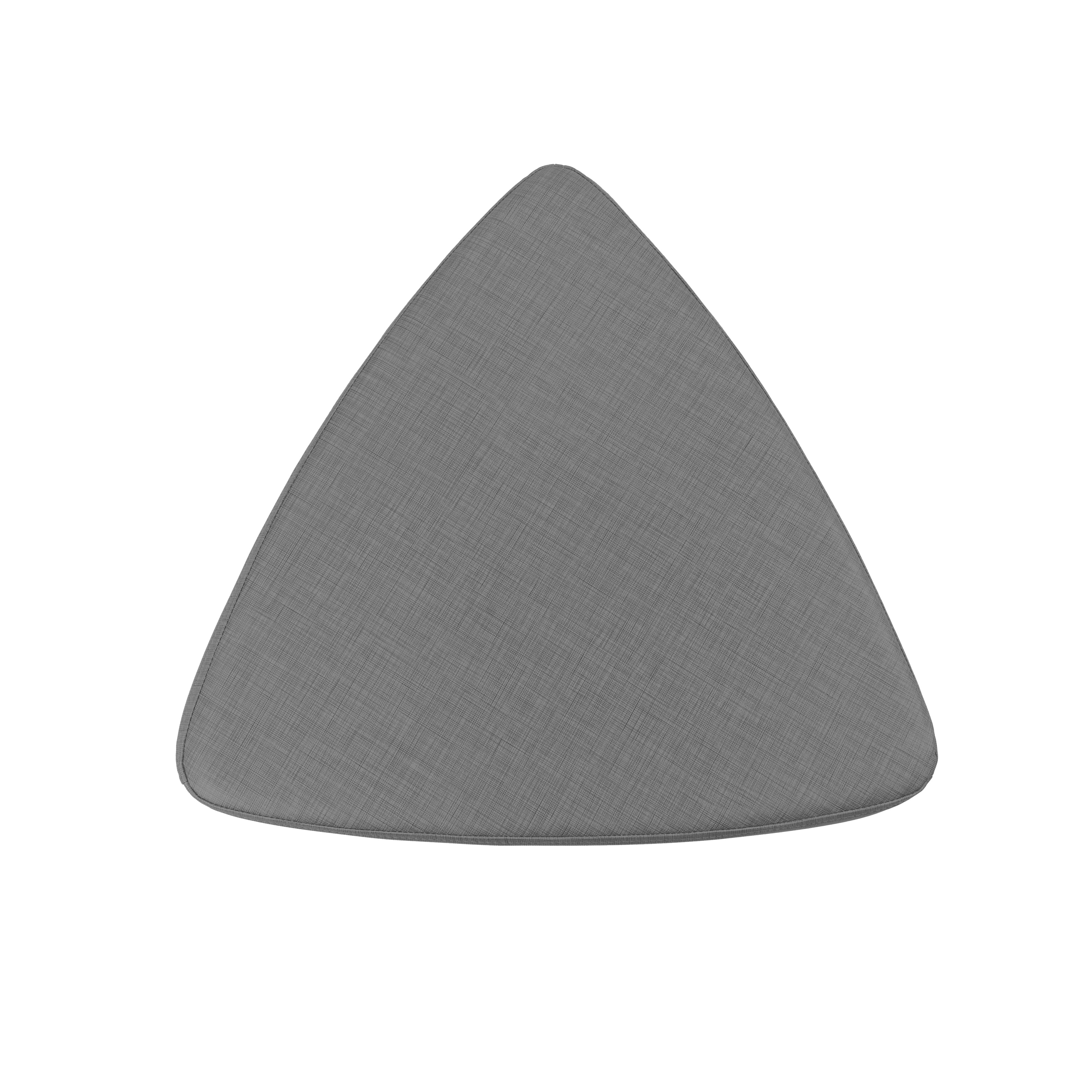 Pro Series Upholstered Rounded Triangle Ottoman, 18" Height - Slate Gray Crosshatch