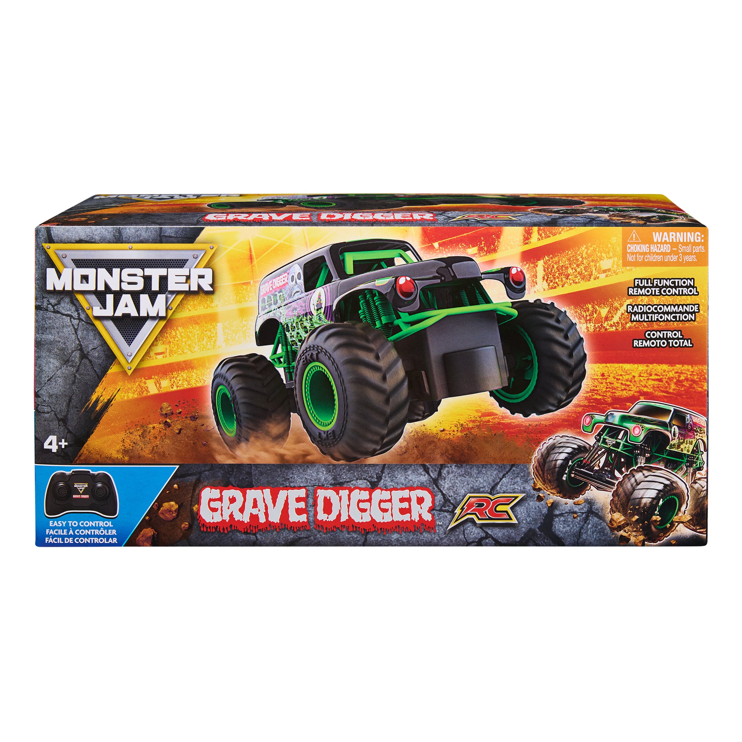 Monster Jam, Official Grave Digger Remote Control Monster Truck, 1:24 Scale, 2.4 GHz, Kids Toys for Boys and Girls Ages 4 and up