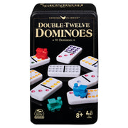 Spin Master Games, Cardinal Classics Double 12 Dominoes Set in Storage Tin, Family Board Games, 2-6 Players, for Ages 8 & Up