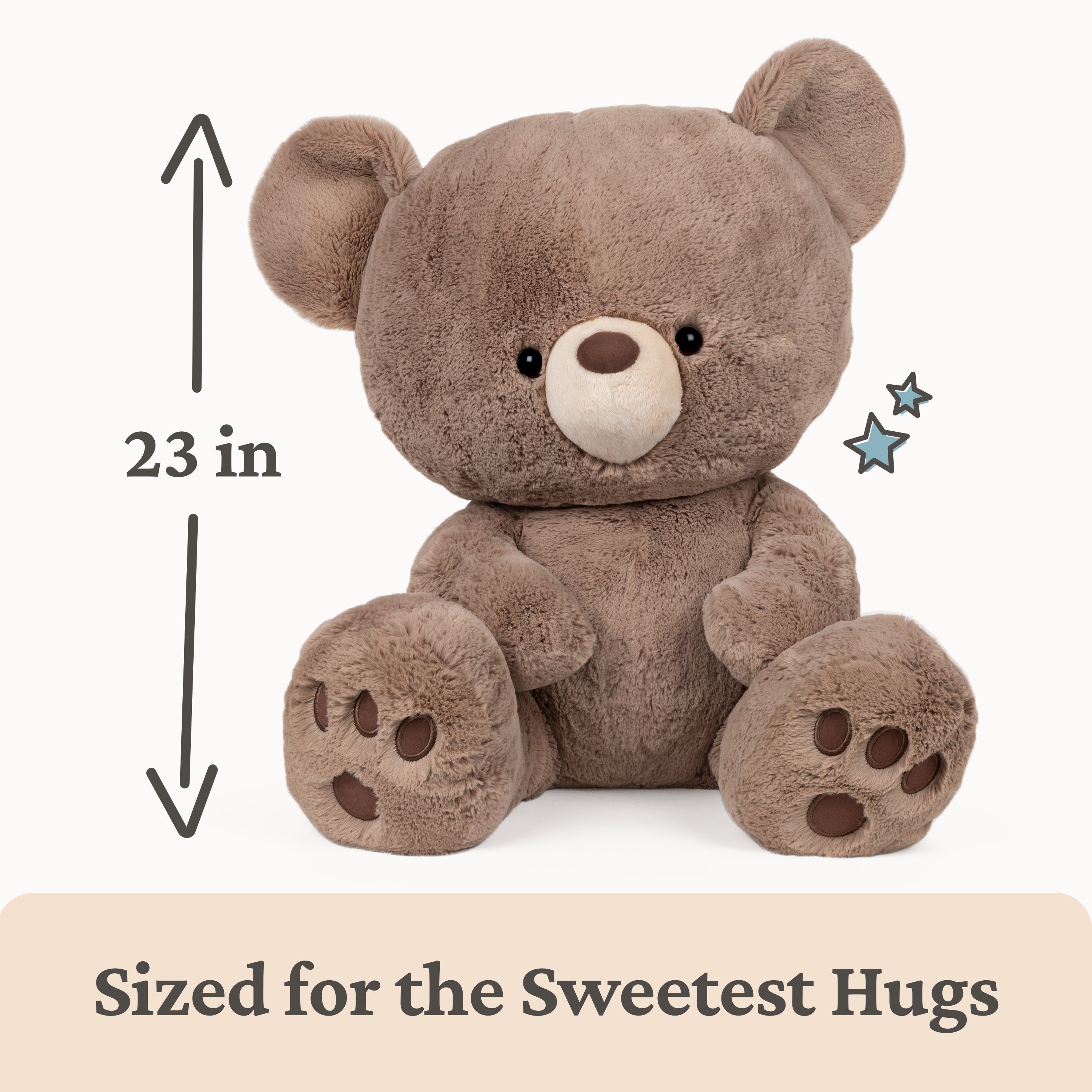 GUND Kai Teddy Bear, Premium Plush Toy Stuffed Animal for Ages 1 & Up, Taupe/Light Brown, 23"
