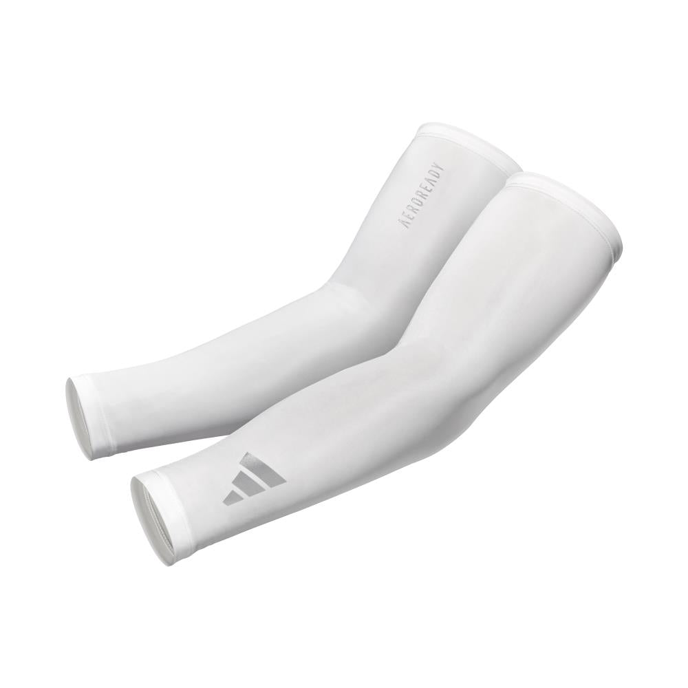 Adidas Aeroready Compression Arm Sleeve - Small/Medium, White(Pair)