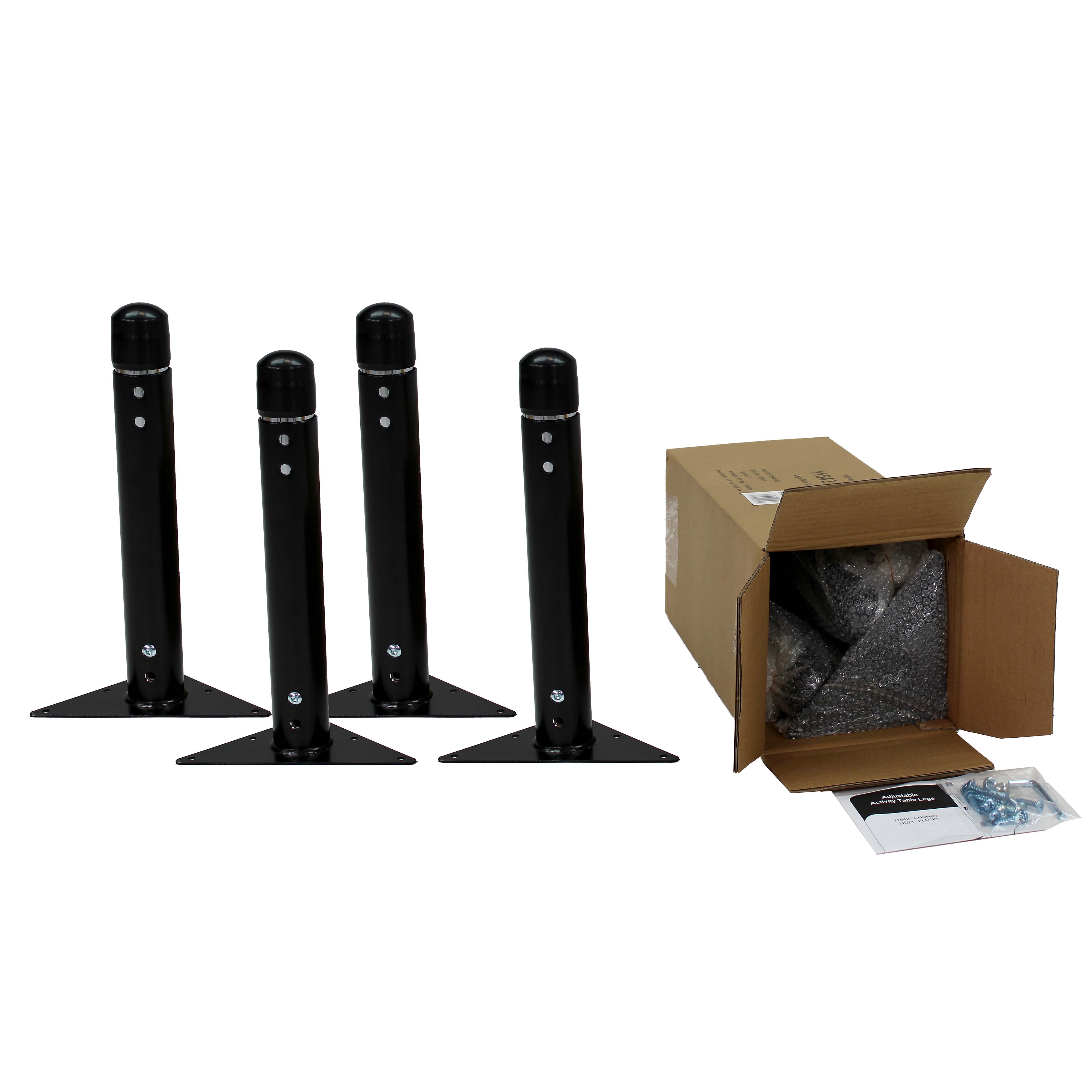 Chunky Legs for Activity Tables, 4-Piece - Black