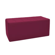 Tufted Rectangle Ottoman 16" Height - Raspberry