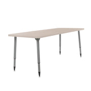 Adapte 30" x 72" Rectangle Woodgrain Activity Table with Adjustable Tapered Legs - Asian Sand/Silver