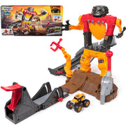 Monster Jam Smash & Bash SmashBot Playset with Launcher, Exclusive 1:64 Scale Monster Truck, 15-Inch Repairable Robot, Kids Toys for Boy and Girls Ages 3 and up