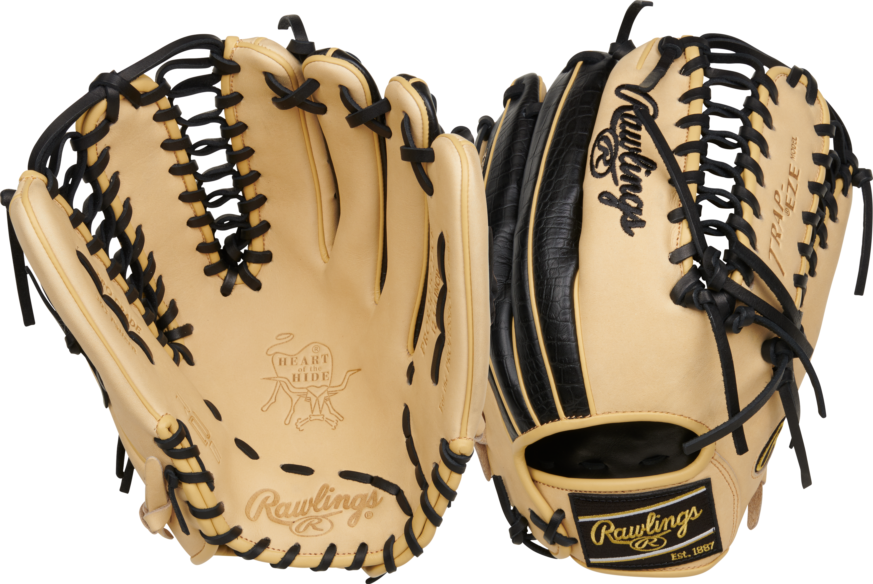 Rawlings Heart Of The Hide Series 12.75-Inch Baseball Glove - Right Hand Thrower - Camel/Croc