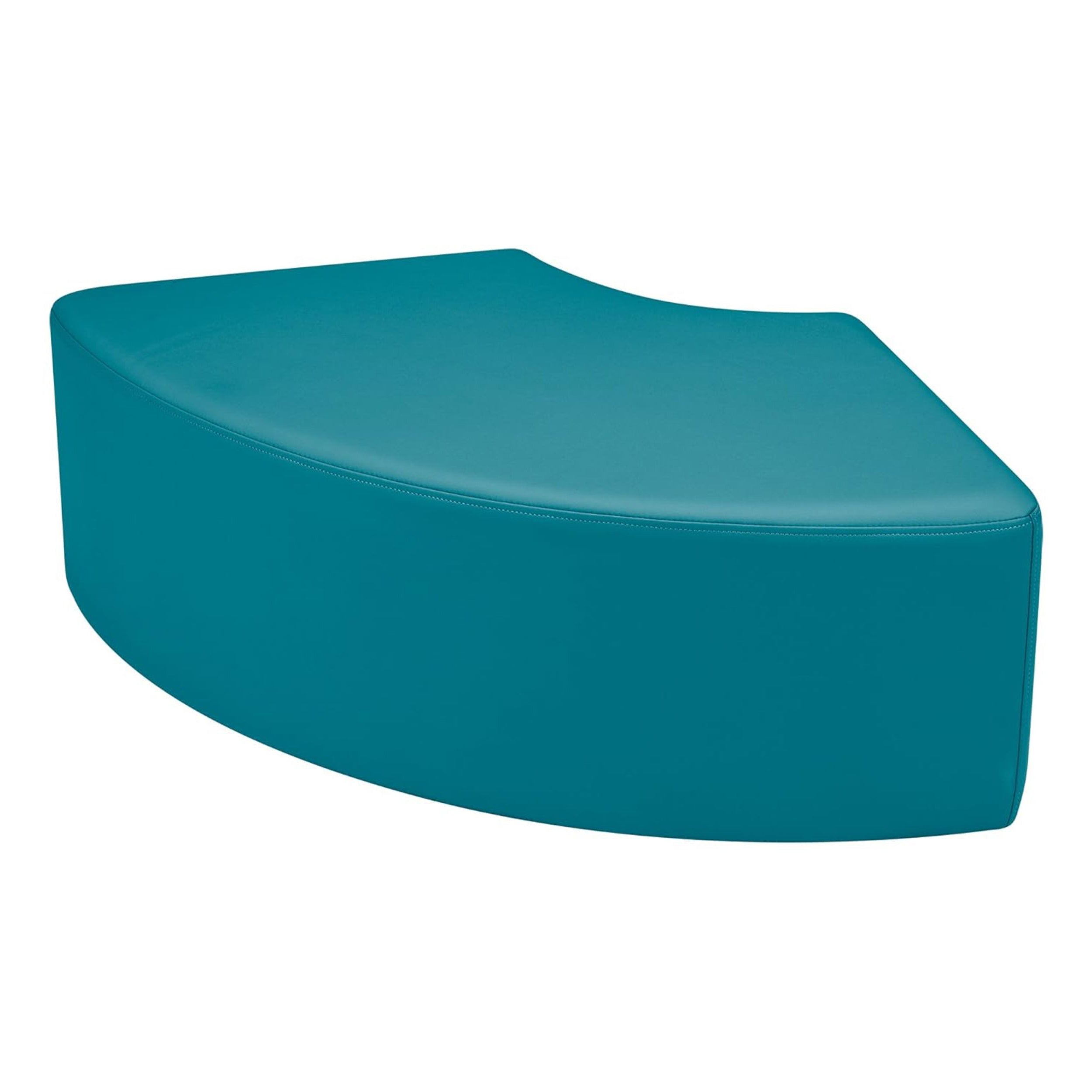 Pro Series Upholstered Quarter Circle Ottoman 12" Height - Teal