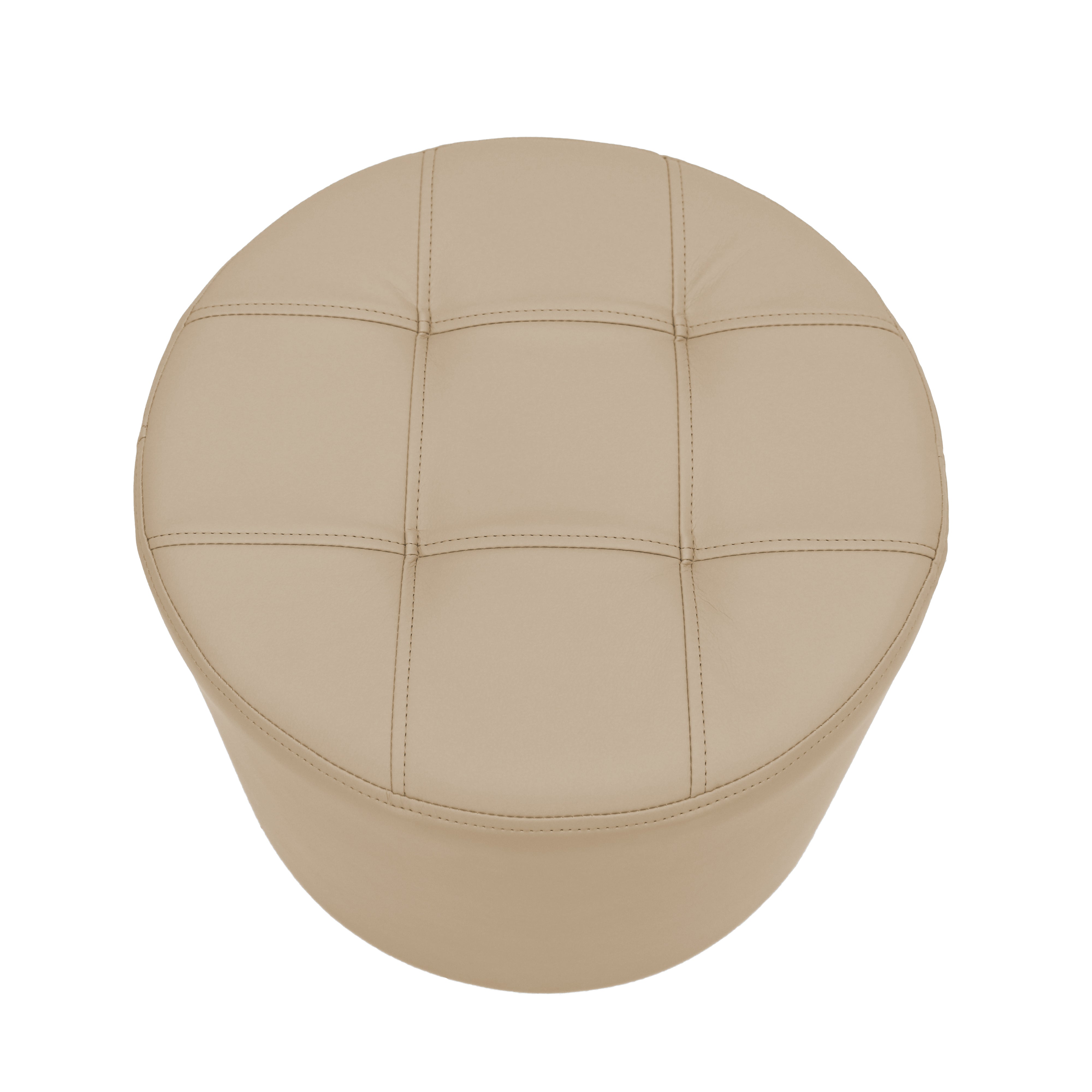 Tufted Round Ottoman 16" Height - Sand