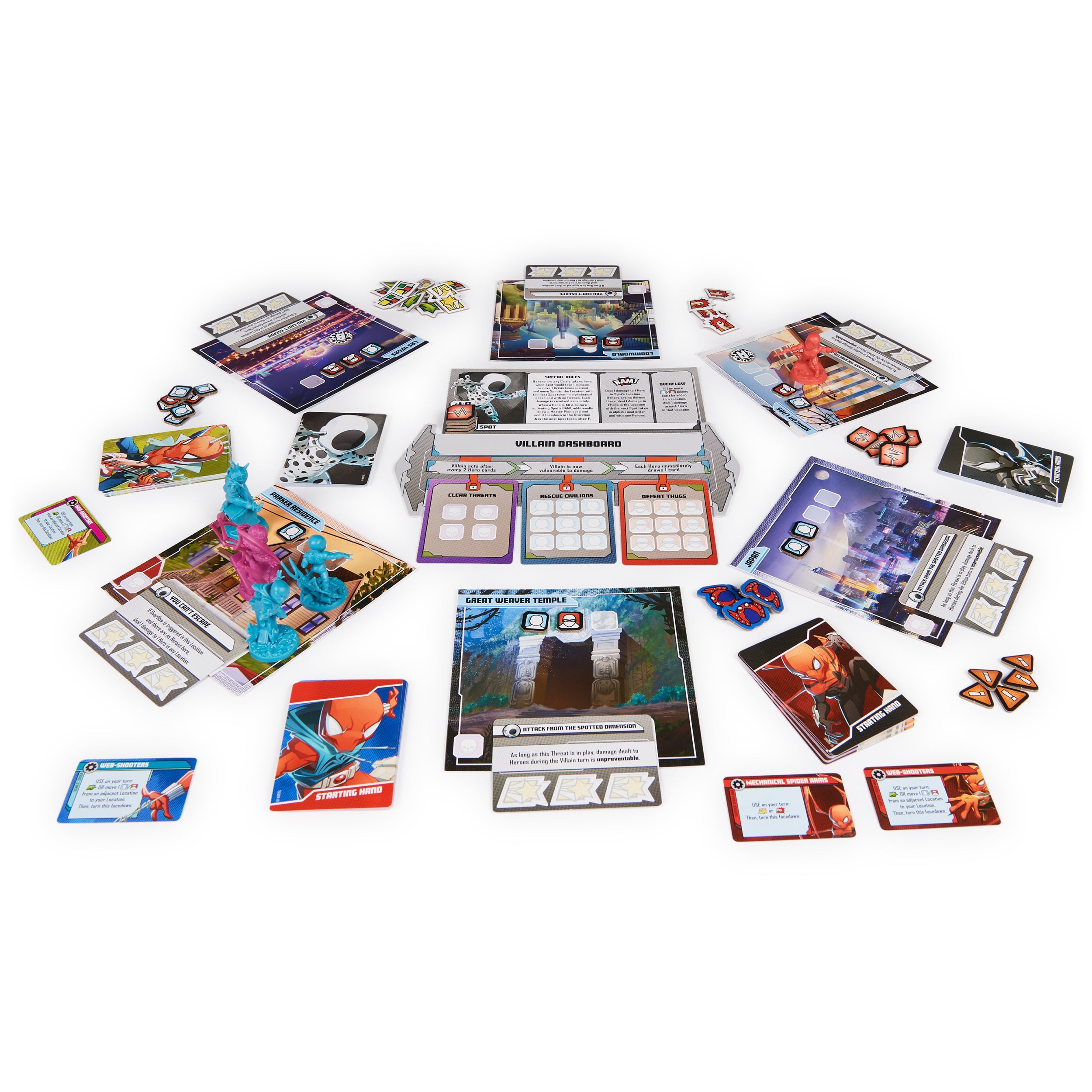 Spin Master Games, Marvel United: Spider-Geddon, Strategy Board Game, Collectible Spider Man Figurines, for Fans of Marvel Rivals & Action Movie Toys, 1-4 Players, for Ages 14 & Up