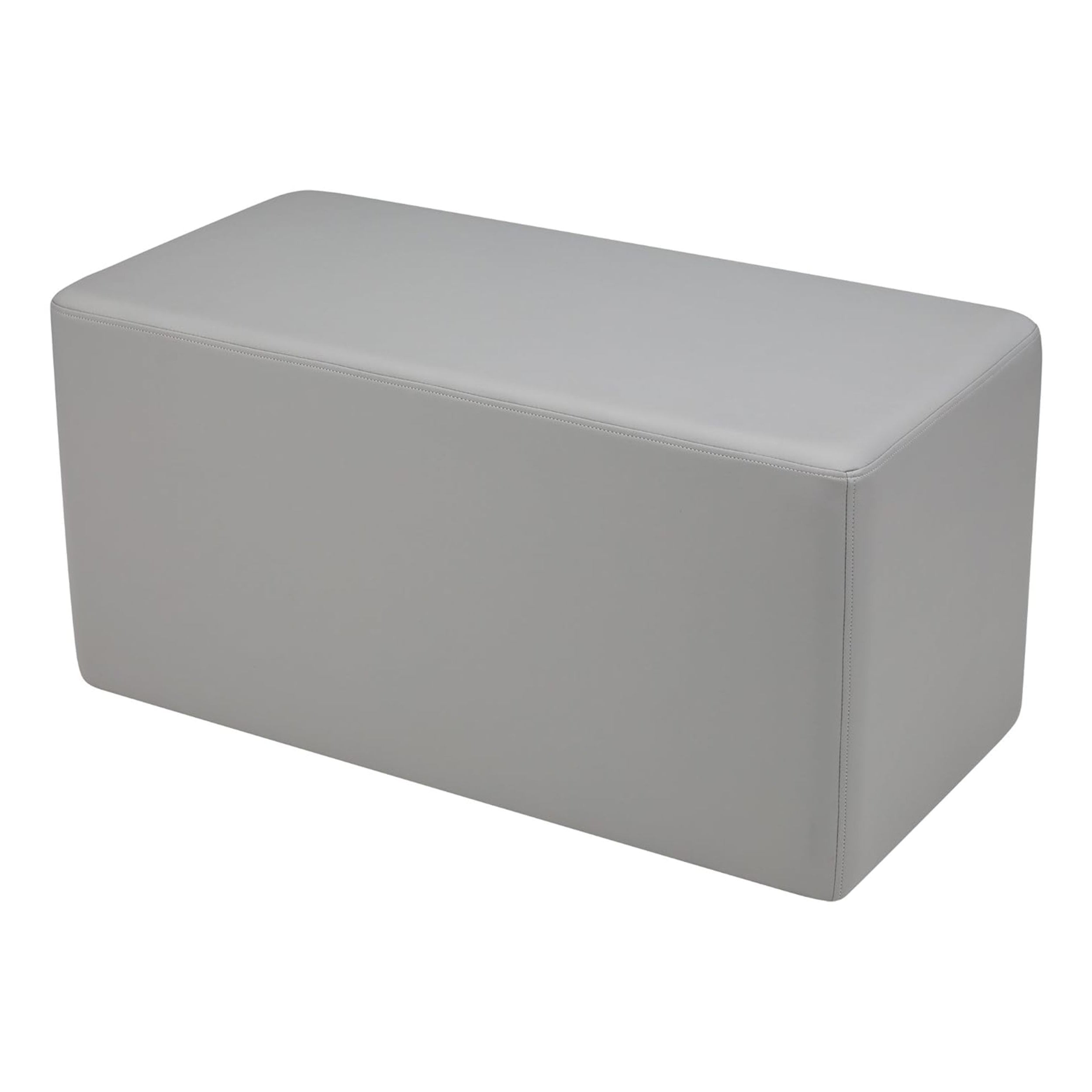 Pro Series Upholstered Rectangle Ottoman 18" Height - Gray