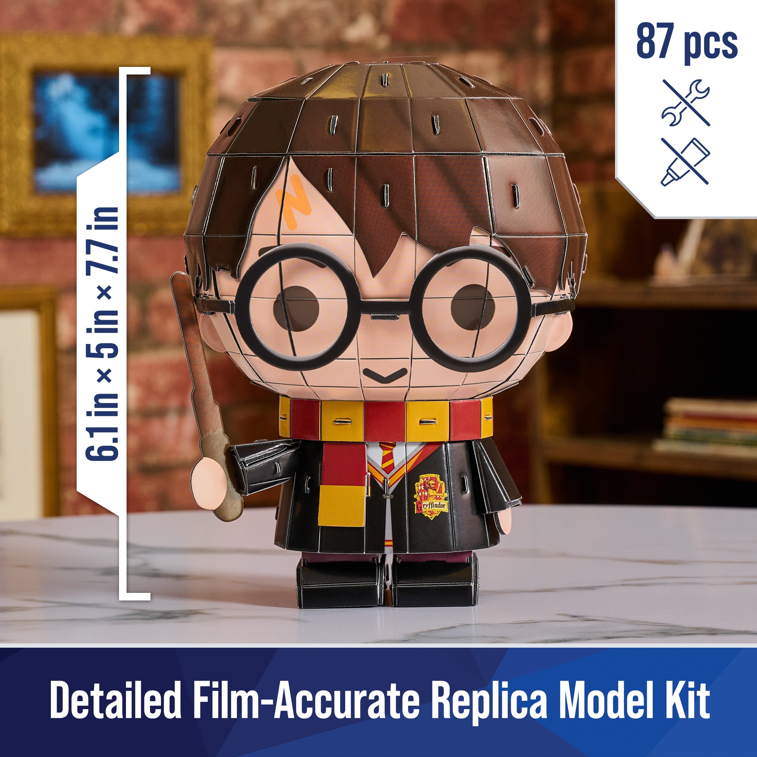4D Build, Harry Potter Character 3D Puzzle Model Kit 87 Pcs, Harry Potter Gifts Desk Decor, Building Toys, 3D Puzzles for Adults & Teens 12+