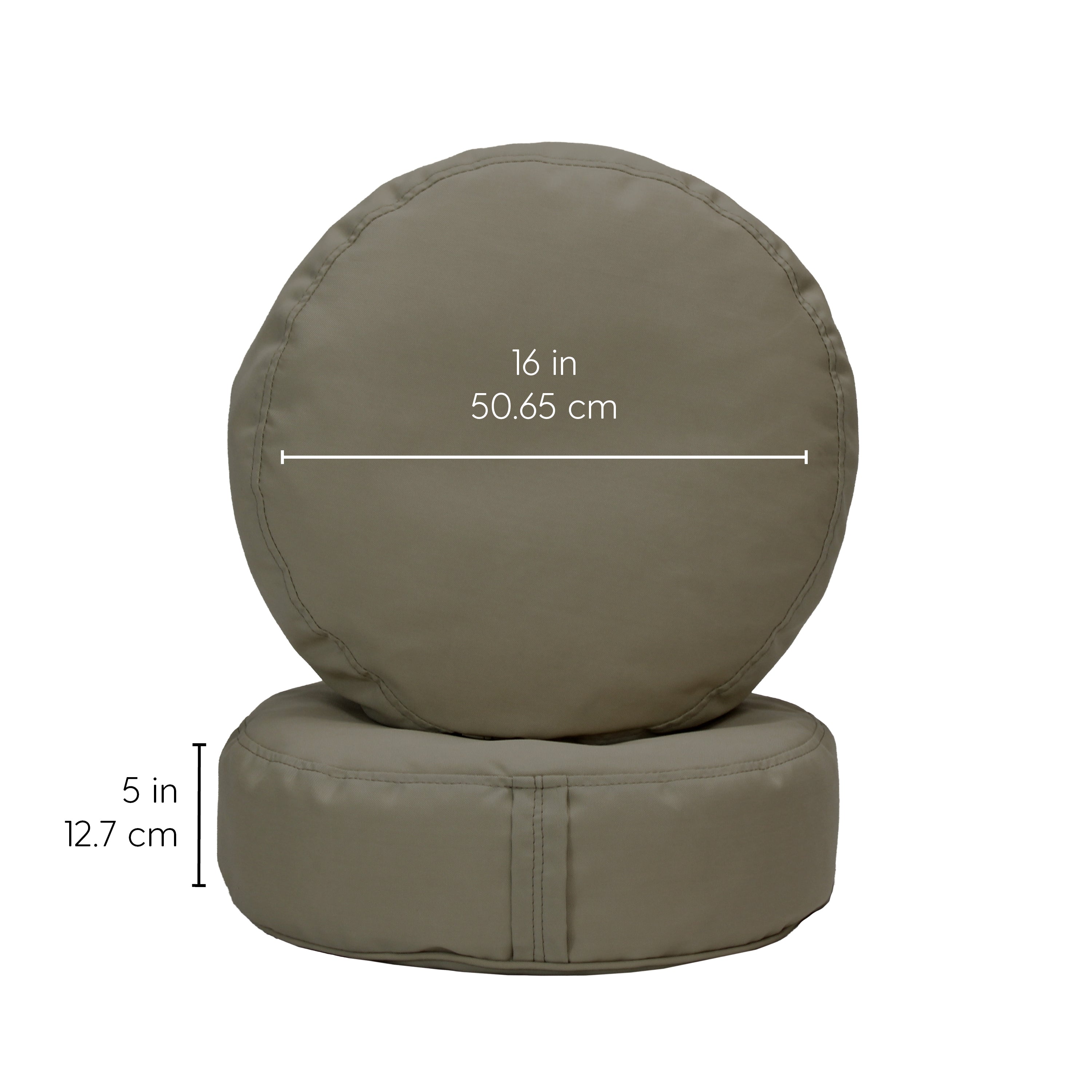 Element 16" Round Bean Cushions, 2-Piece - Gray