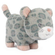 Baby GUND Safari Friends Collection Plush Leopard with Chime, Sensory Toy Stuffed Animal for Babies and Newborns, Gray/Pink, 7"