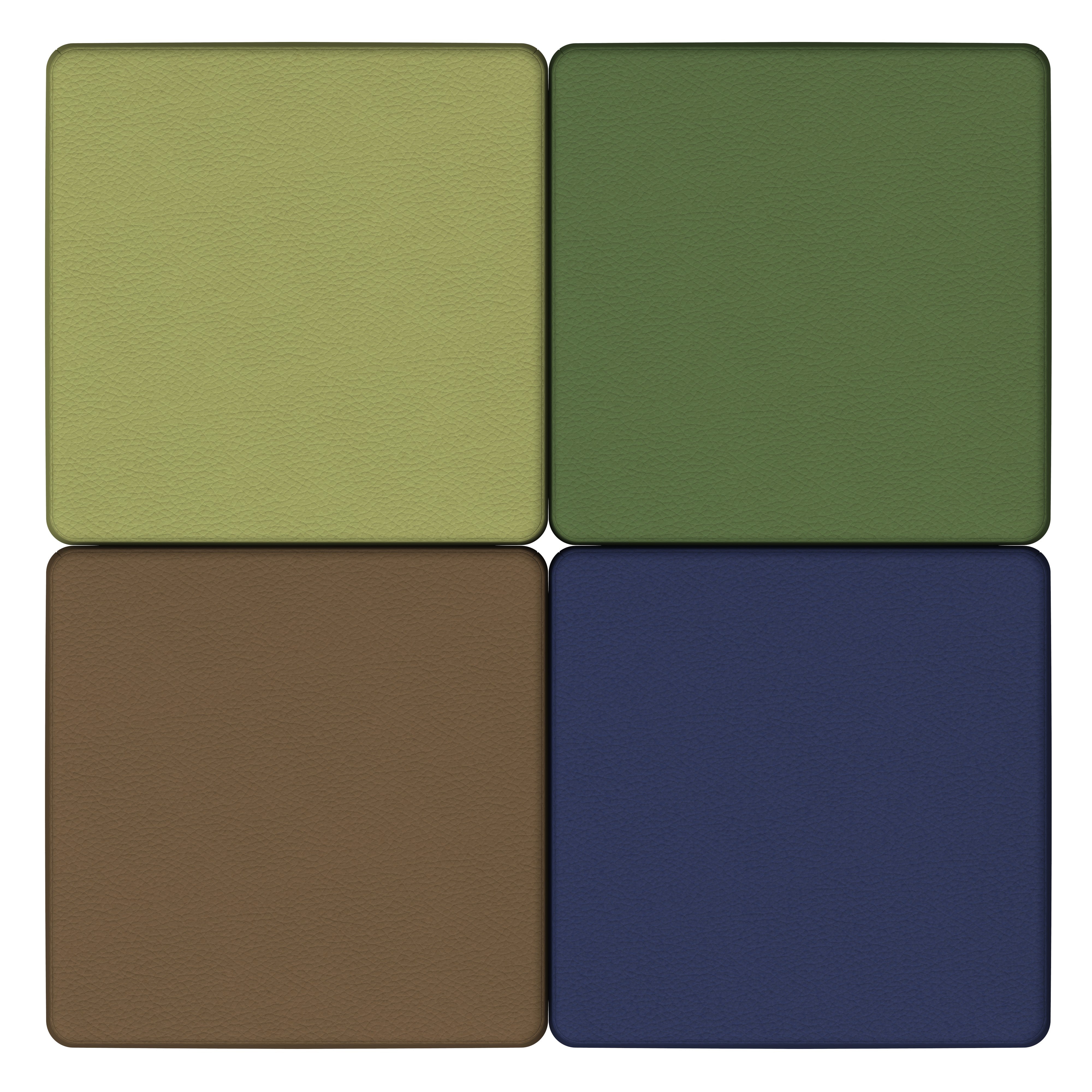 SoftScape 18" Square Ottoman 16" Height, 4-Piece - Earthtone