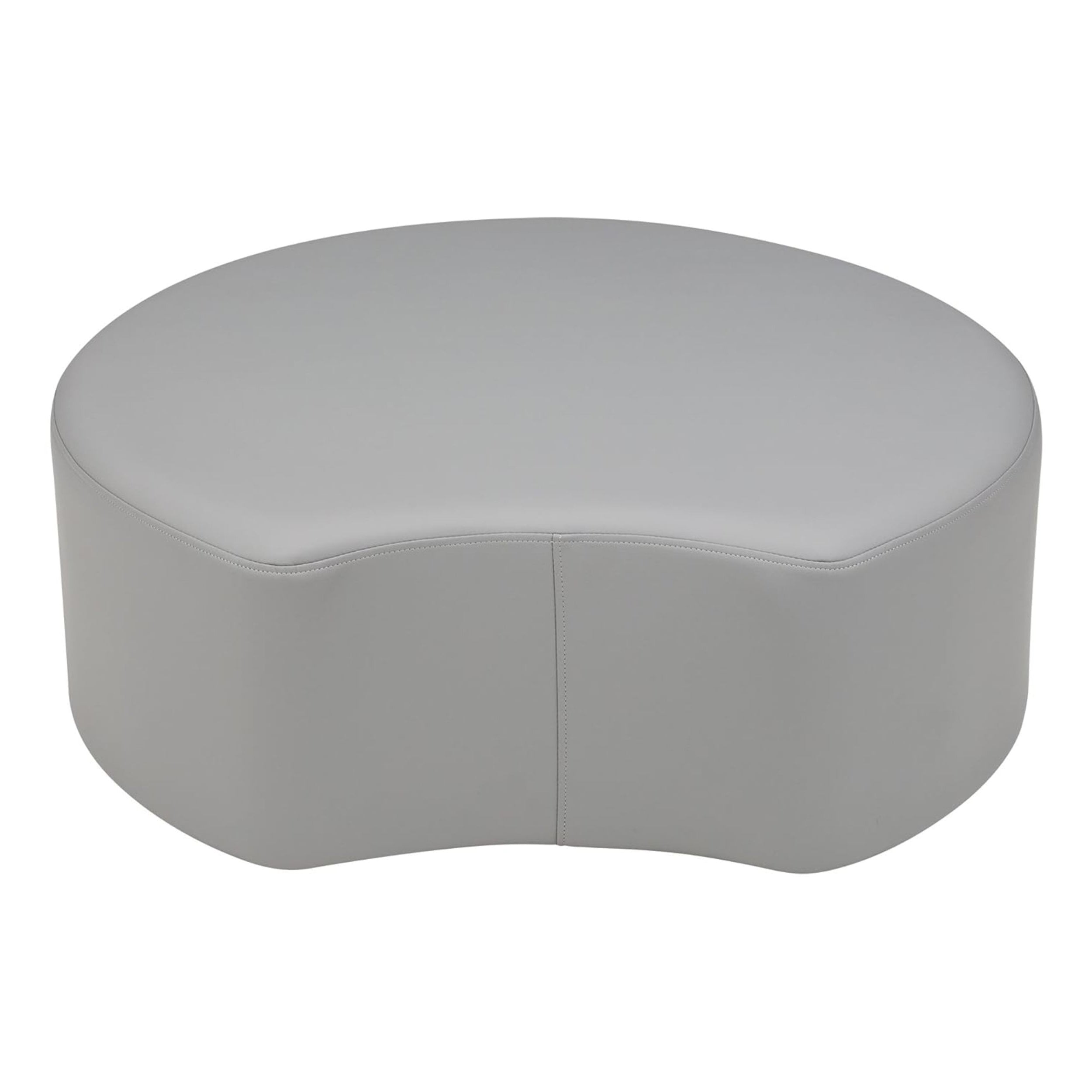Pro Series Upholstered Crescent Ottoman 12" Height - Gray