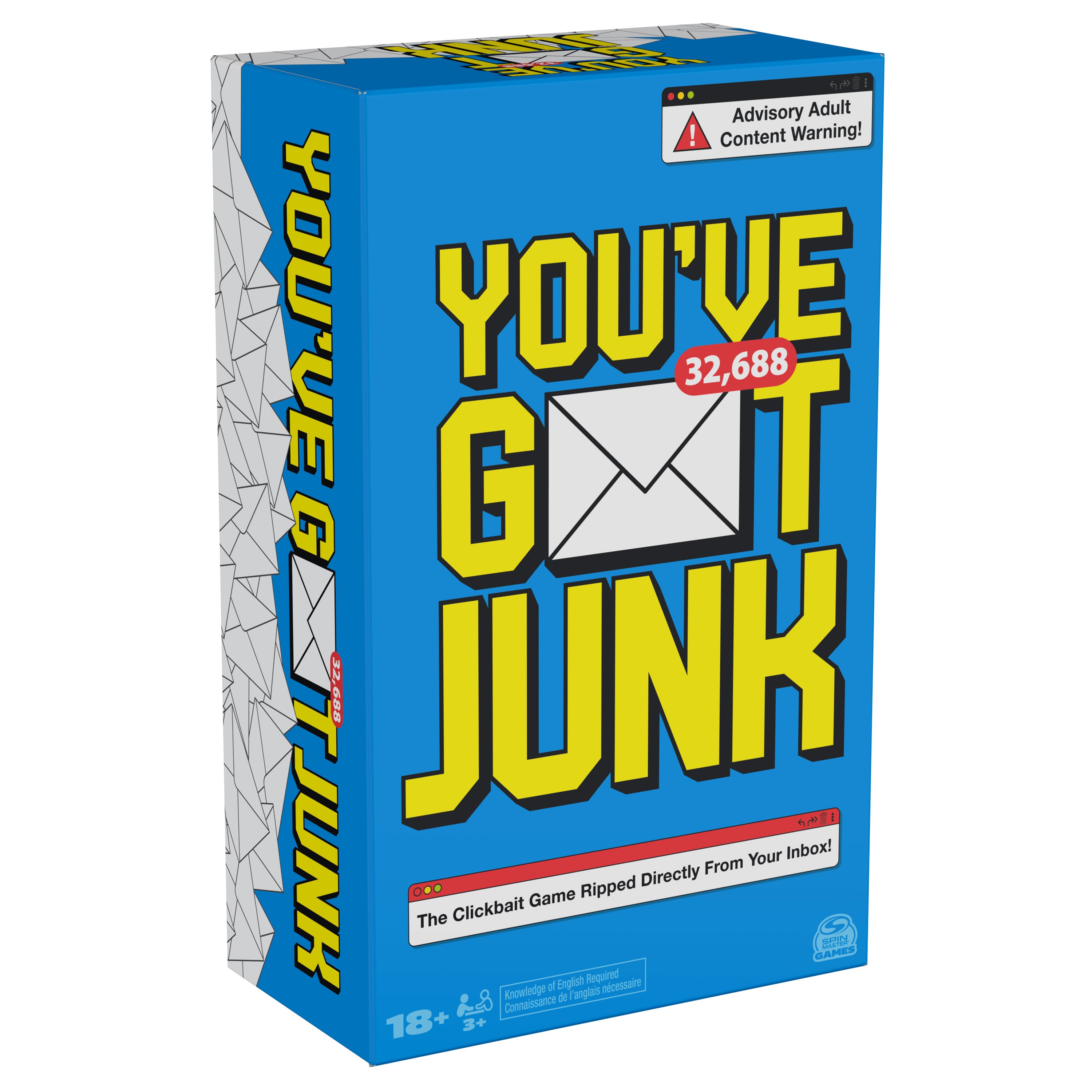 Spin Master Games, You’ve Got Junk - The Hilarious Spam-Filled Party Game, Adult Email Subject Line Cards for Friendsgiving, Happy Hour, Bachelorette Party, Adults, 3-10 Players, for Ages 18 & Up