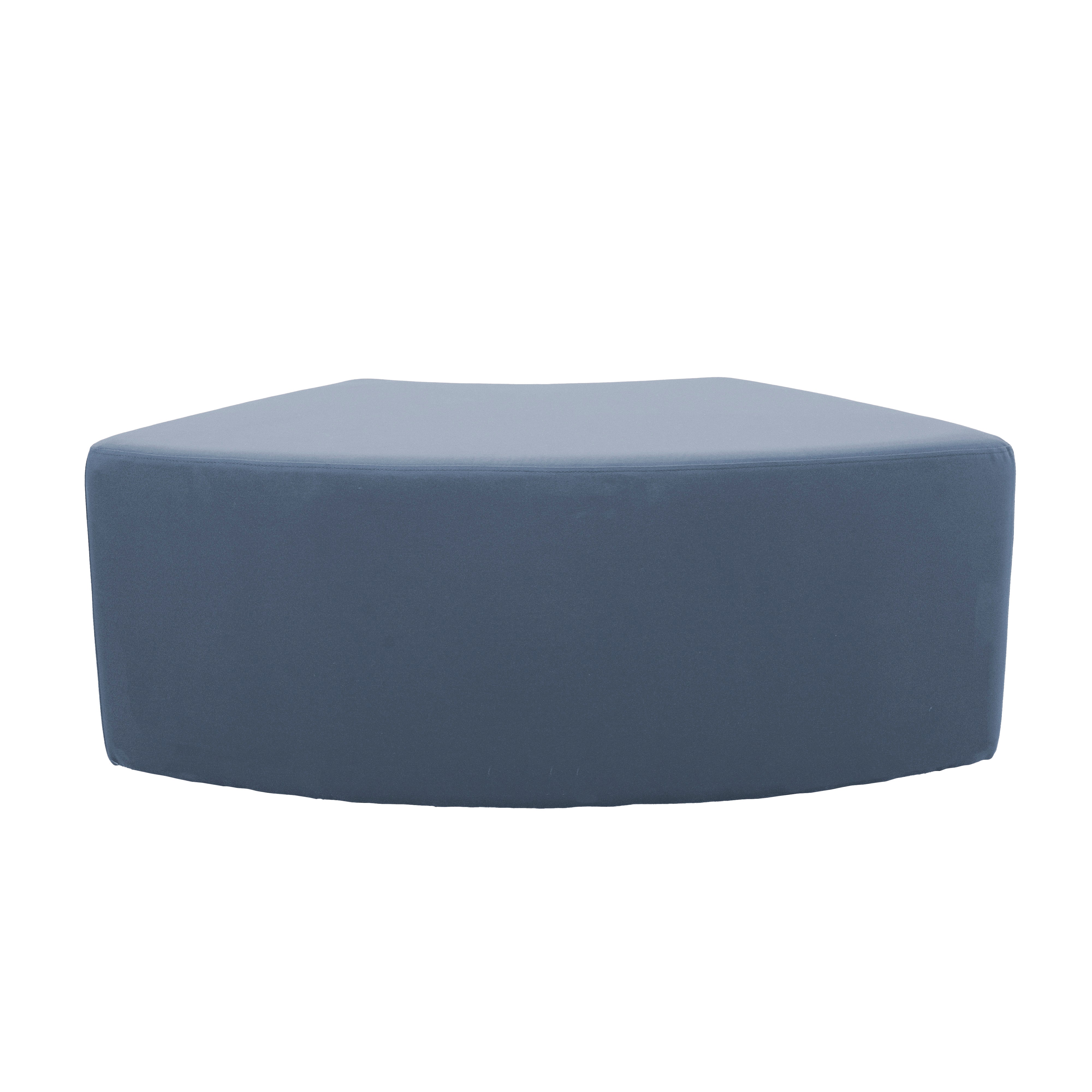 Outdoor 24" x 48" S-Curve Ottoman with Sunbrella®, 18" H - Canvas Haze